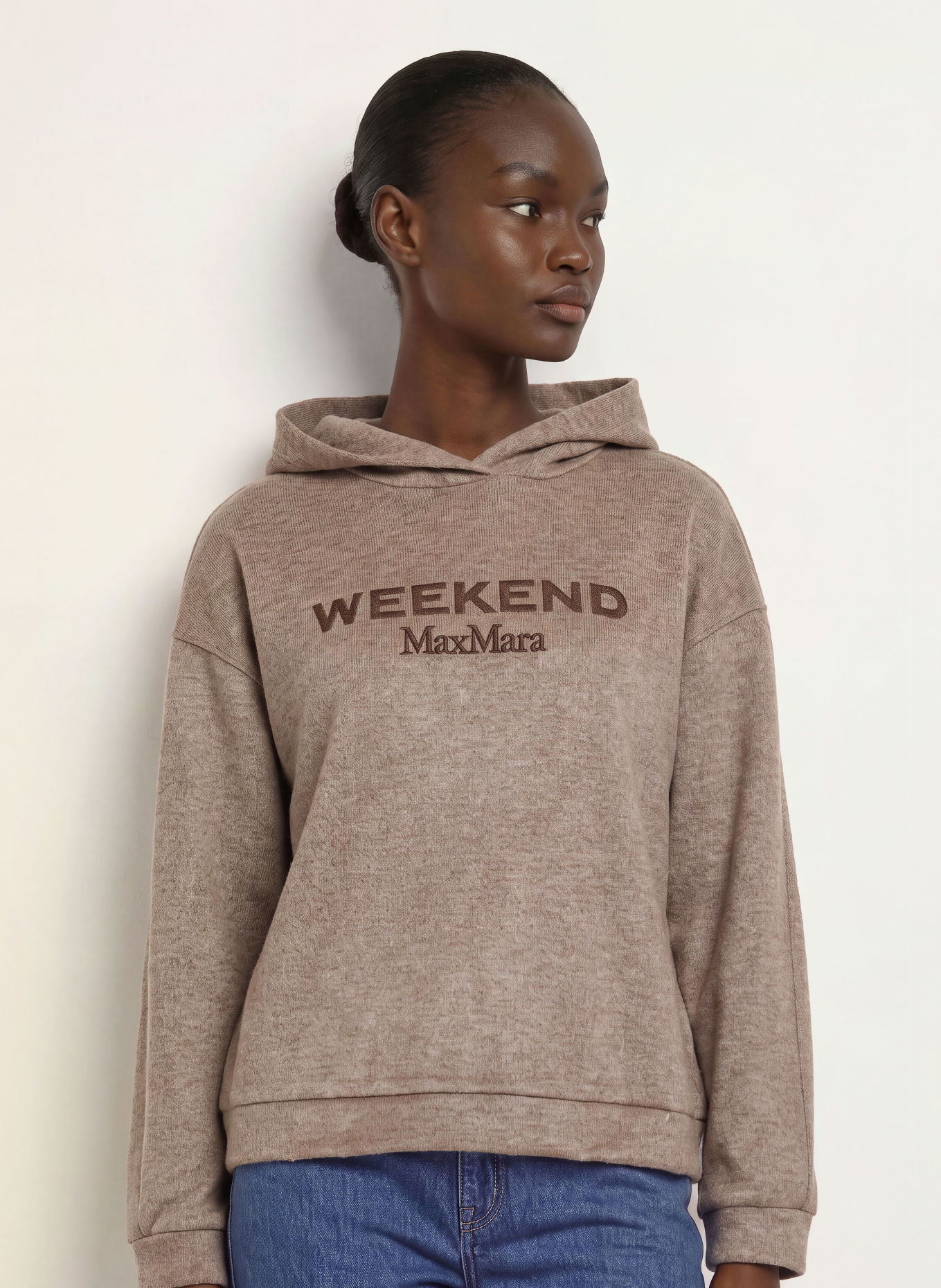 WEEKEND Max Mara Fleecehoodie VETRINO: BRUIN