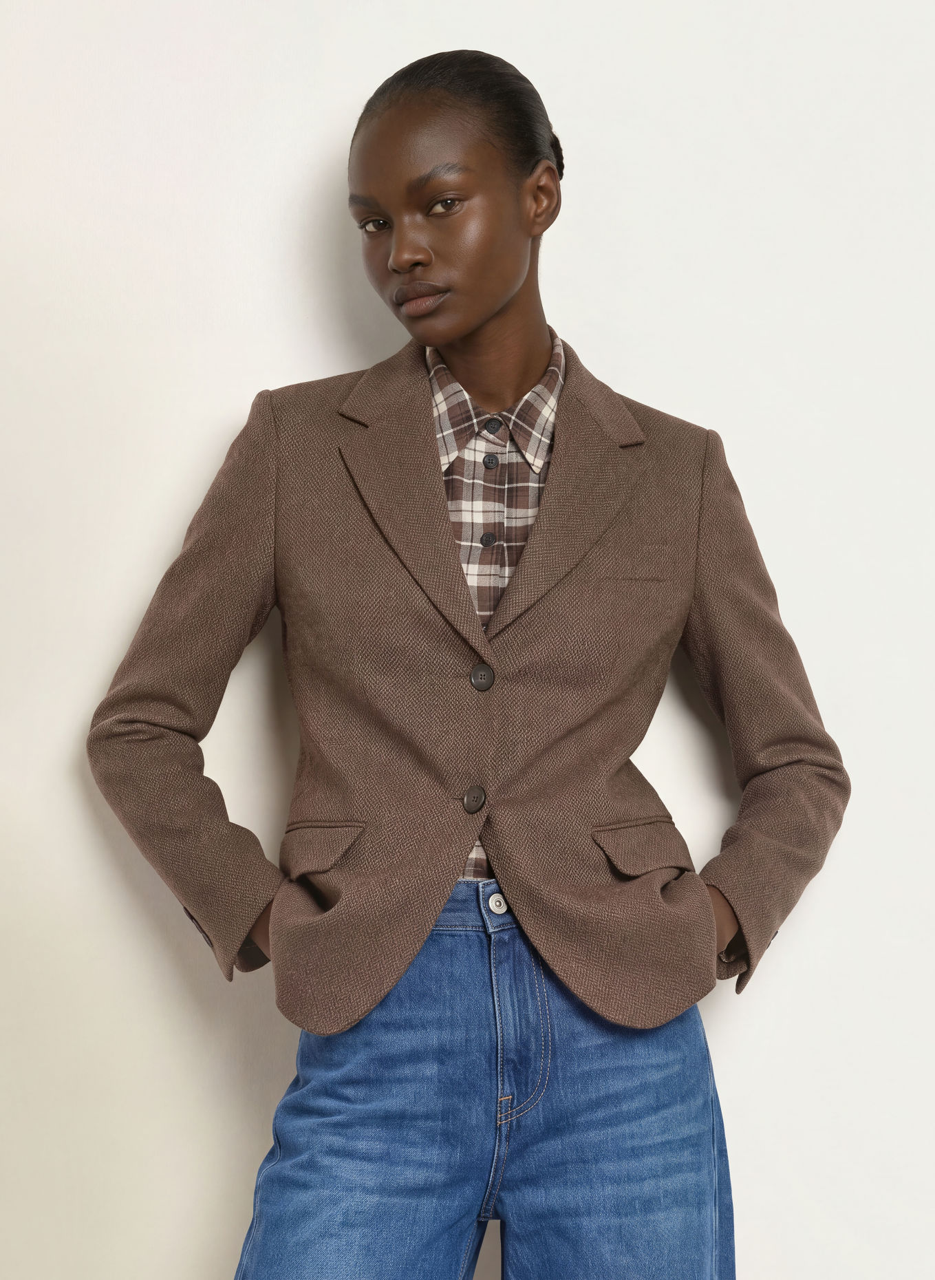 WEEKEND Max Mara FEROCE Blazer: DARK BROWN / TAUPE