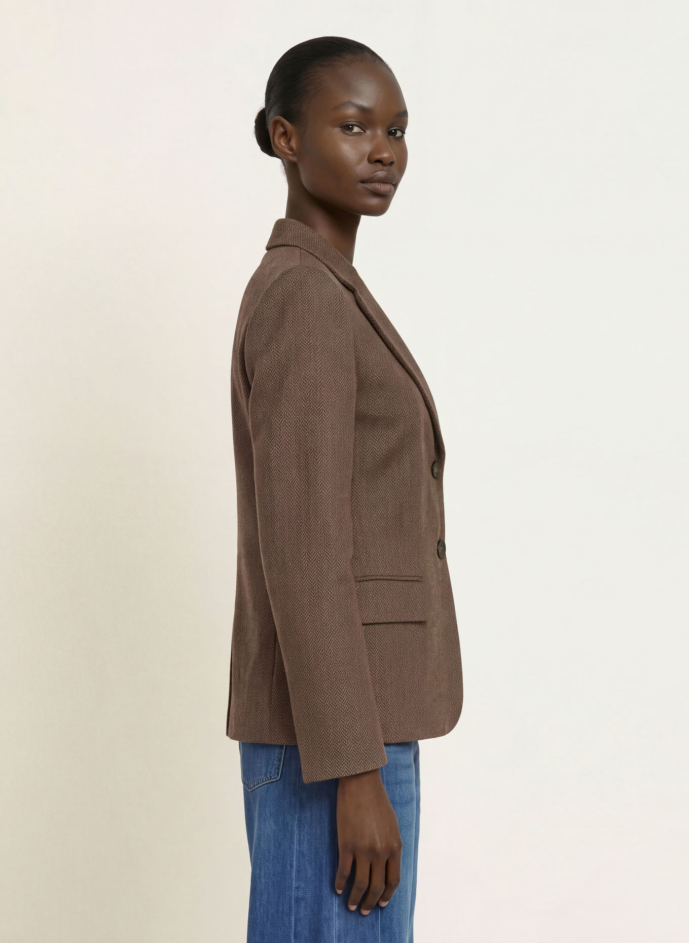 WEEKEND Max Mara FEROCE Blazer: DARK BROWN / TAUPE