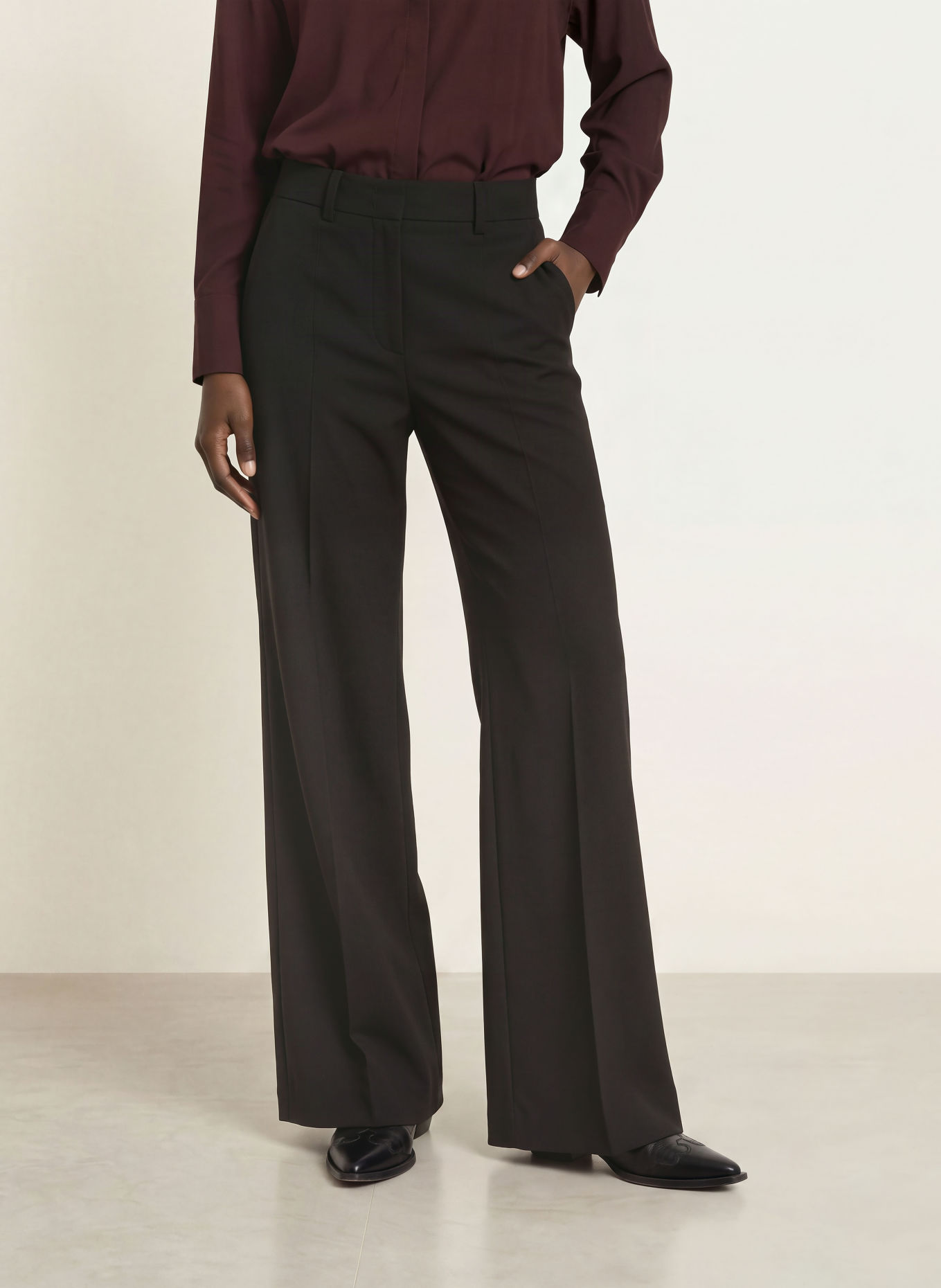 ROSSI TOVY Marlene Pants: BLACK
