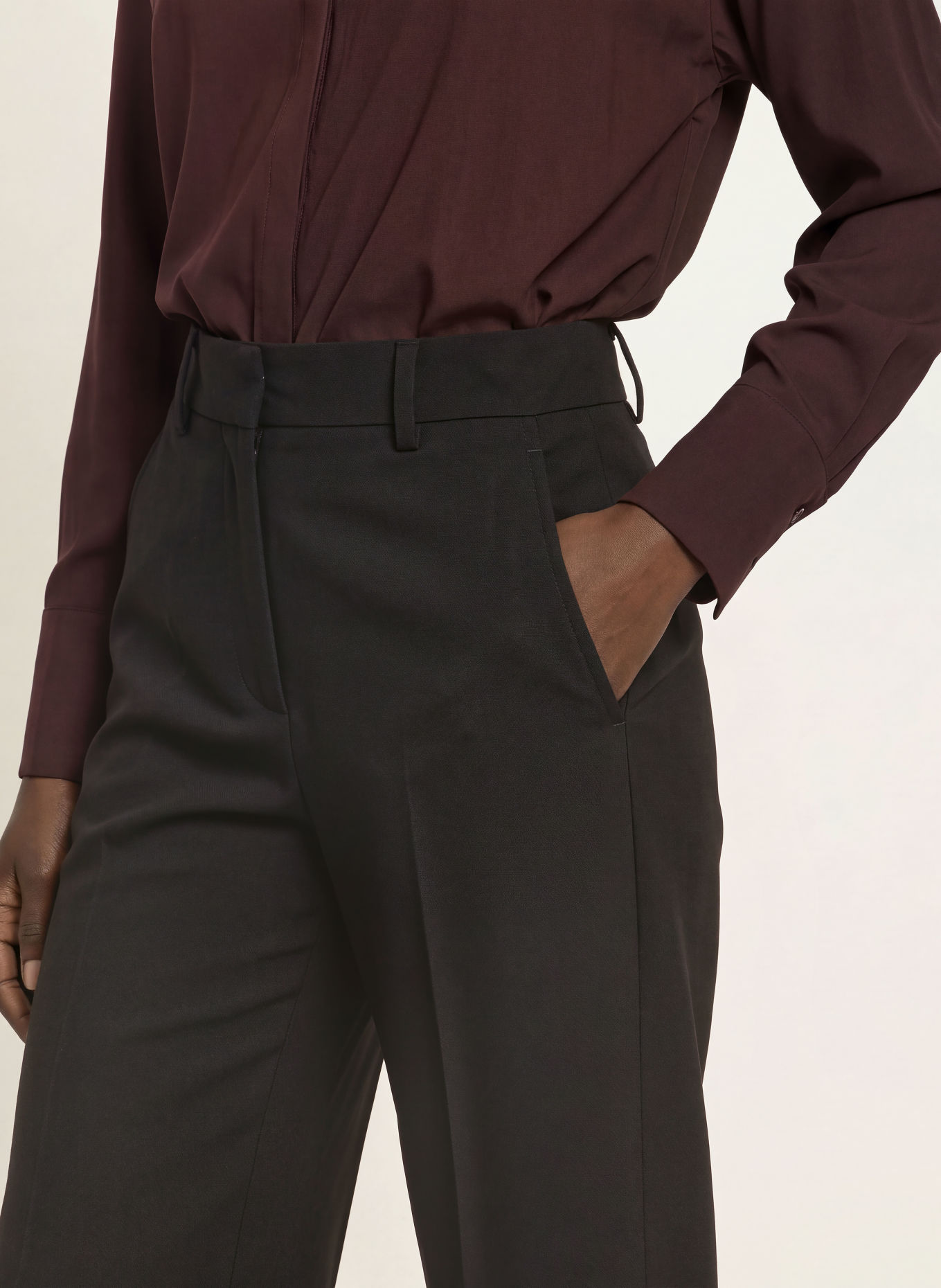 ROSSI TOVY Marlene Pants: BLACK