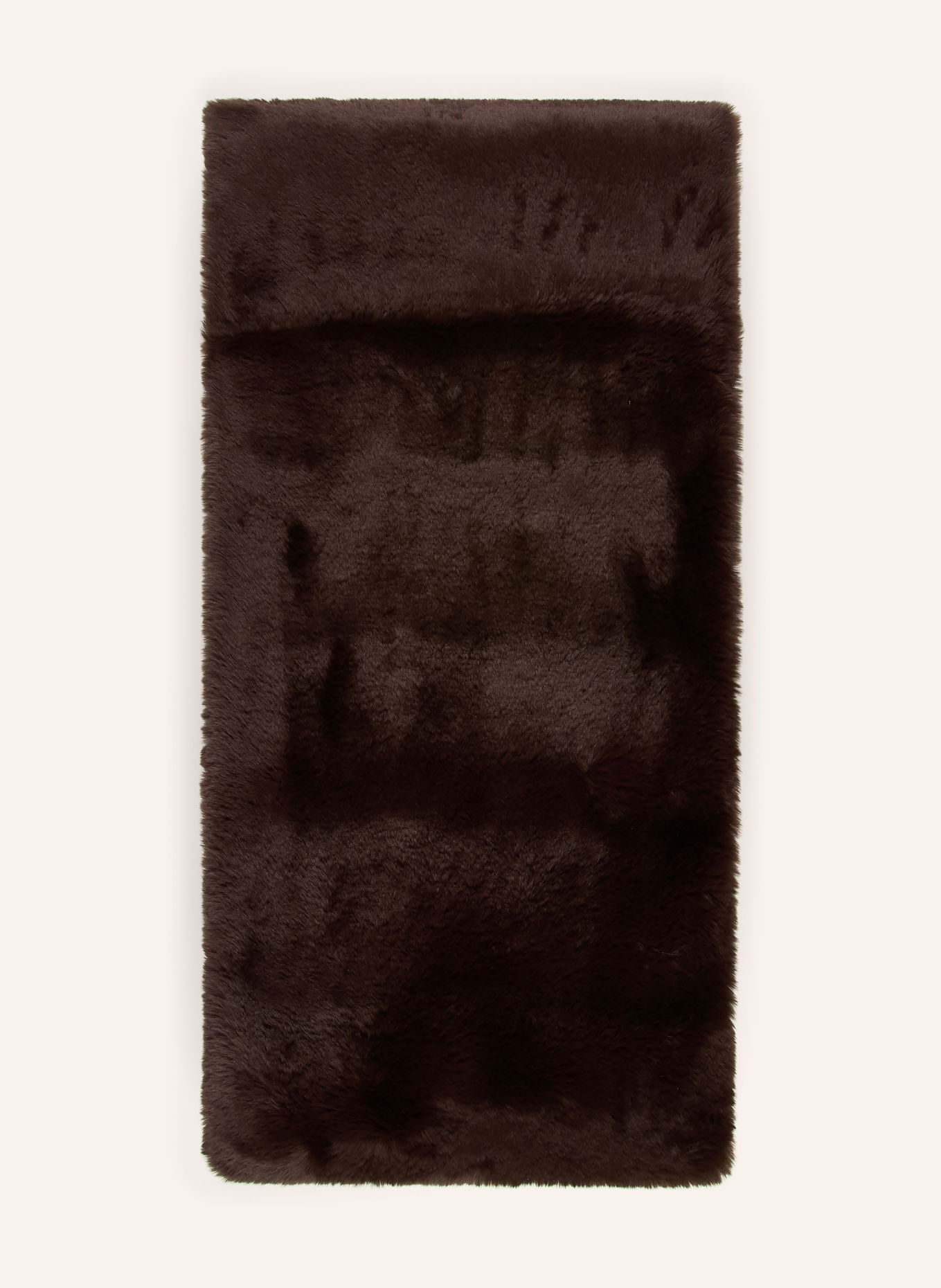 Max Mara The Cube PIACERE-sjaal van kunstbont: MARRON FONCÉ