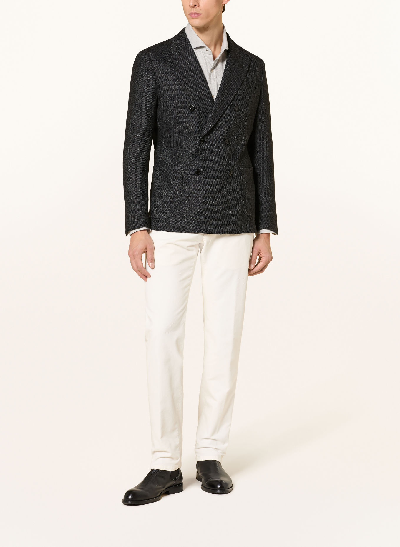 windsor. SALINO Extra Slim Fit Blazer: DARK GRAY / LIGHT GRAY