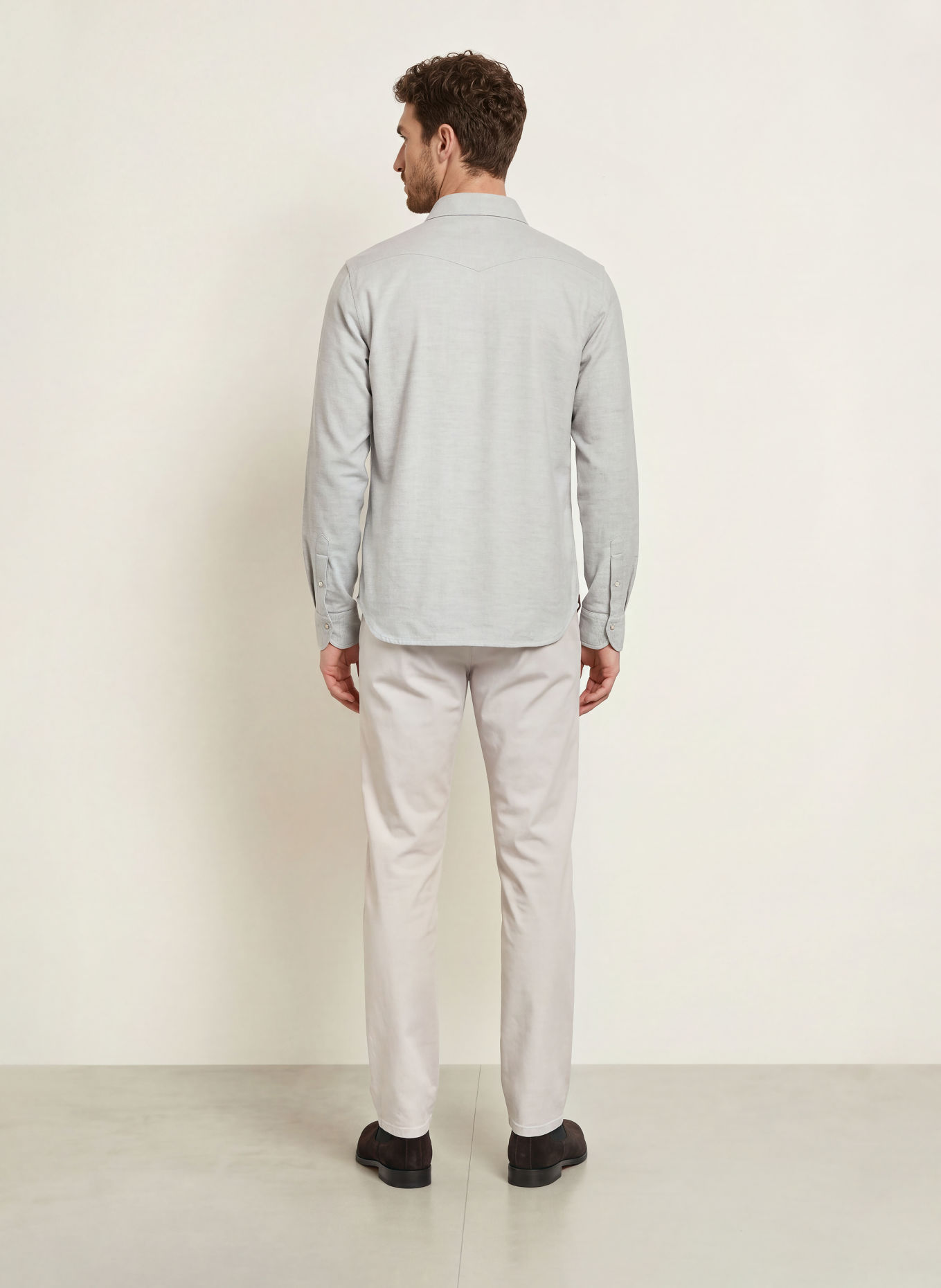 windsor. Overshirt LENNIO aus Flanell: HELLGRAU