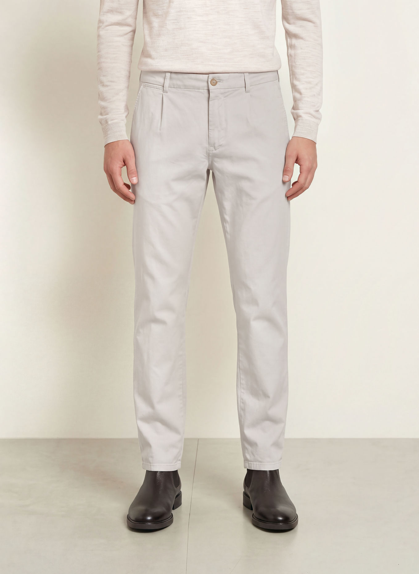 windsor. Chino CINO Slim Fit: LICHTGRIJS