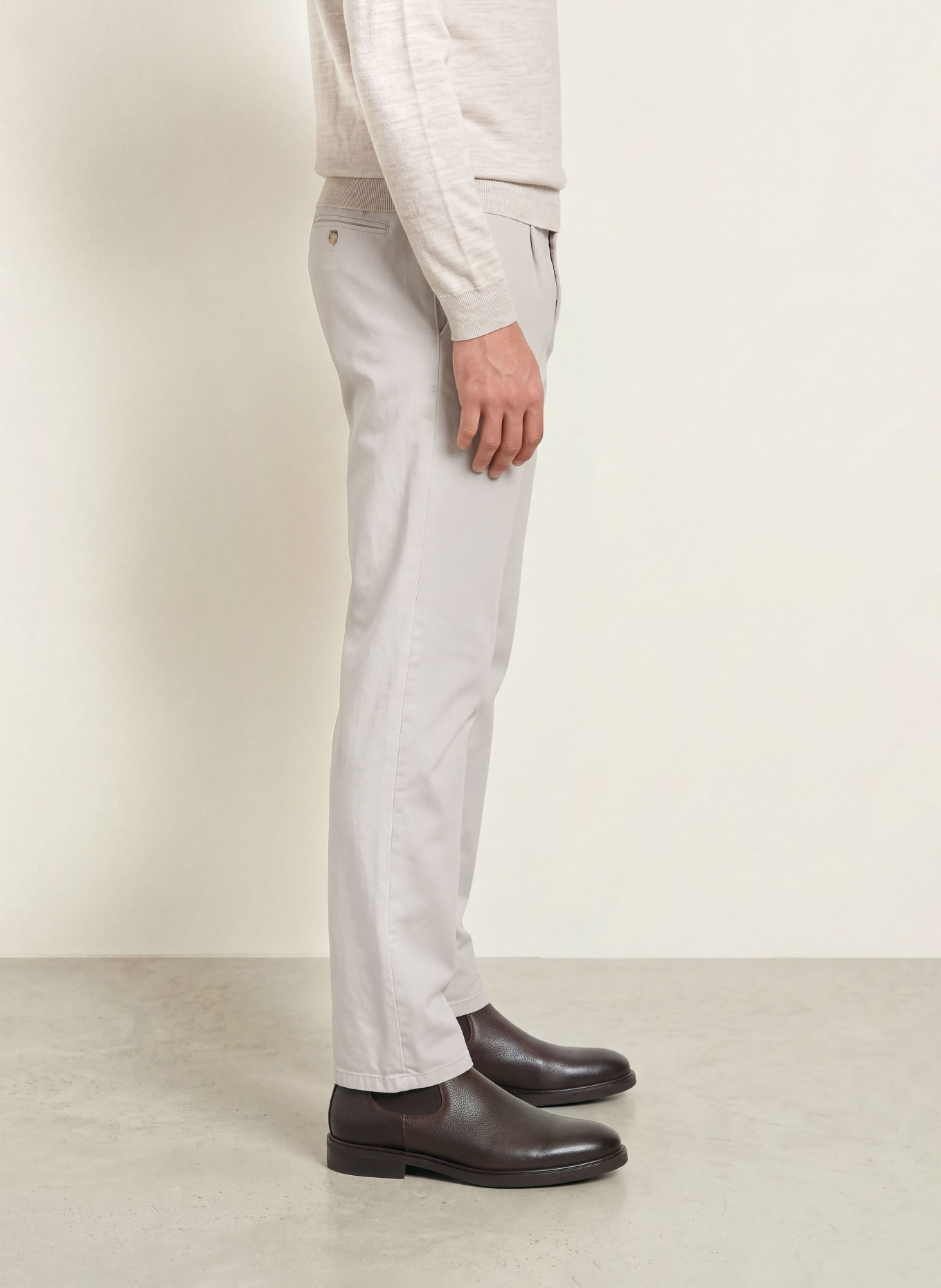 windsor. Chino CINO Slim Fit: LICHTGRIJS