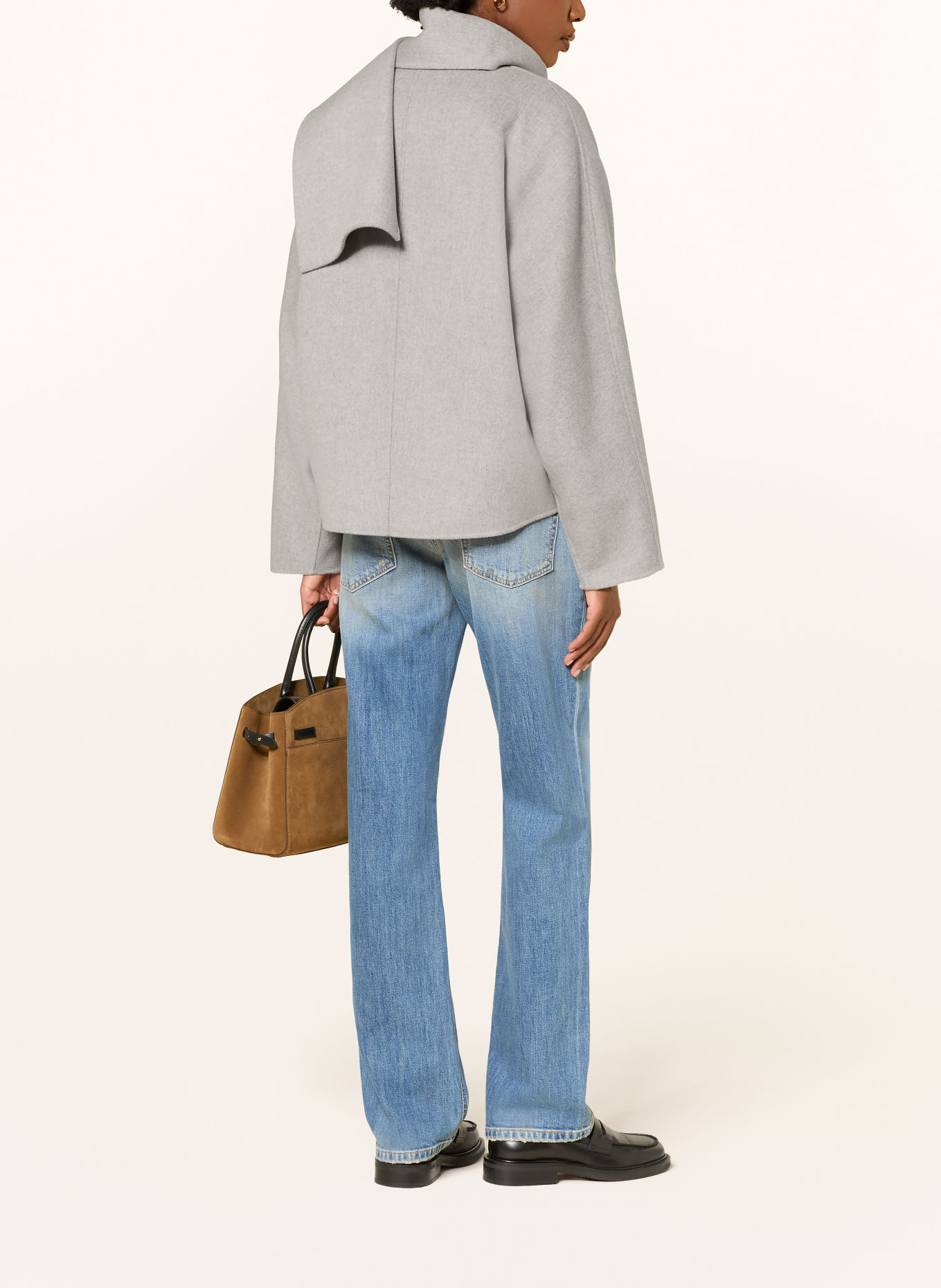 S Max Mara KATE-blazer met sjaal: LICHTGRIJS