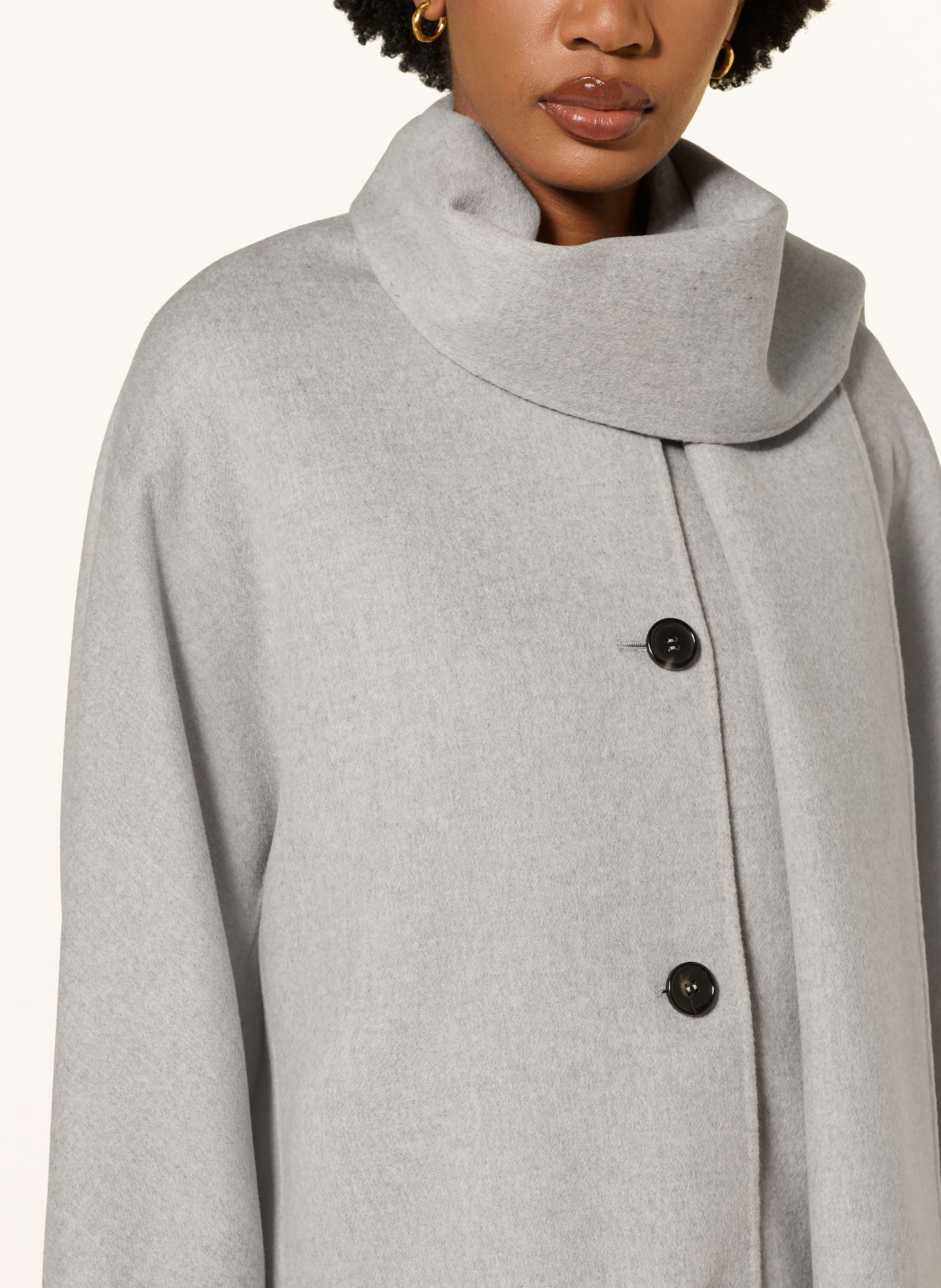 S Max Mara KATE-blazer met sjaal: LICHTGRIJS