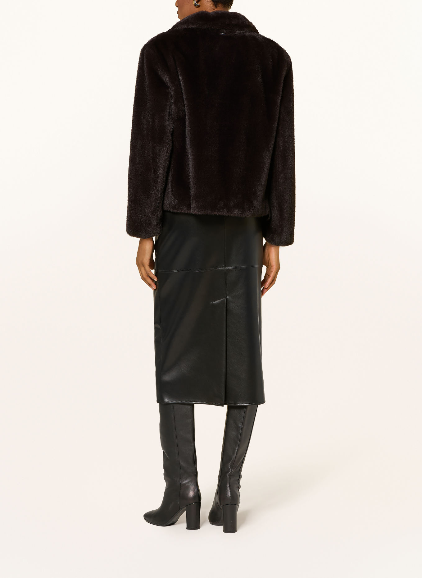 S Max Mara Kunstbontjas CREA: MARRON FONCÉ