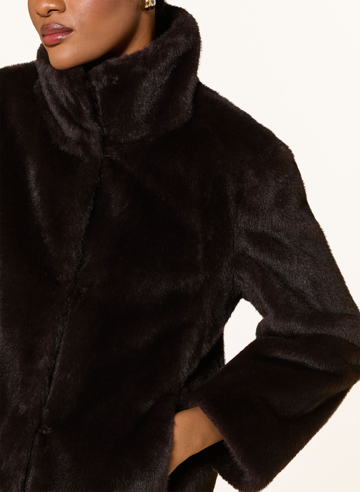 S Max Mara Kunstbontjas CREA: MARRON FONCÉ
