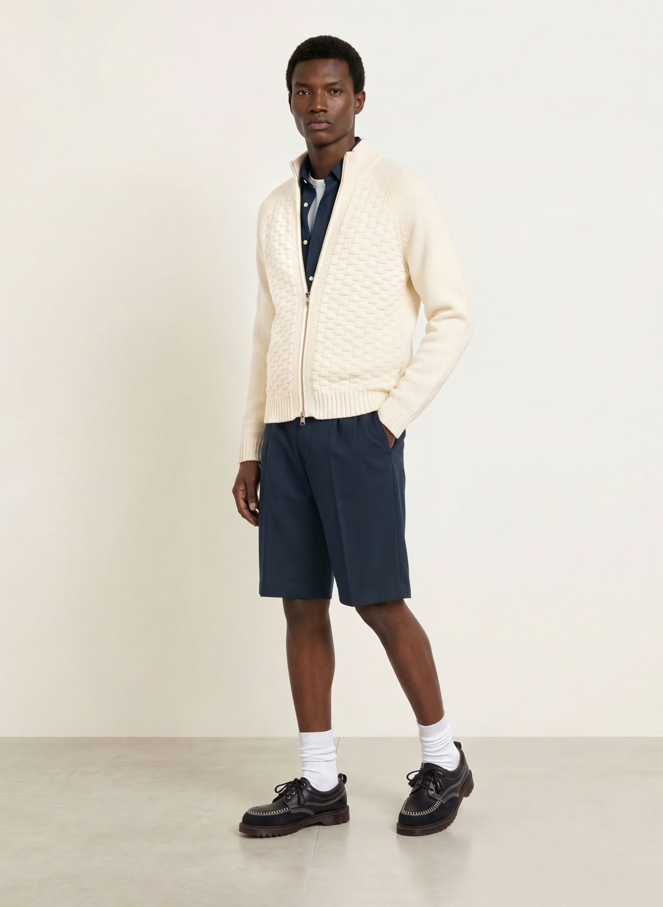 BLKVIS Gilet: ÉCRU