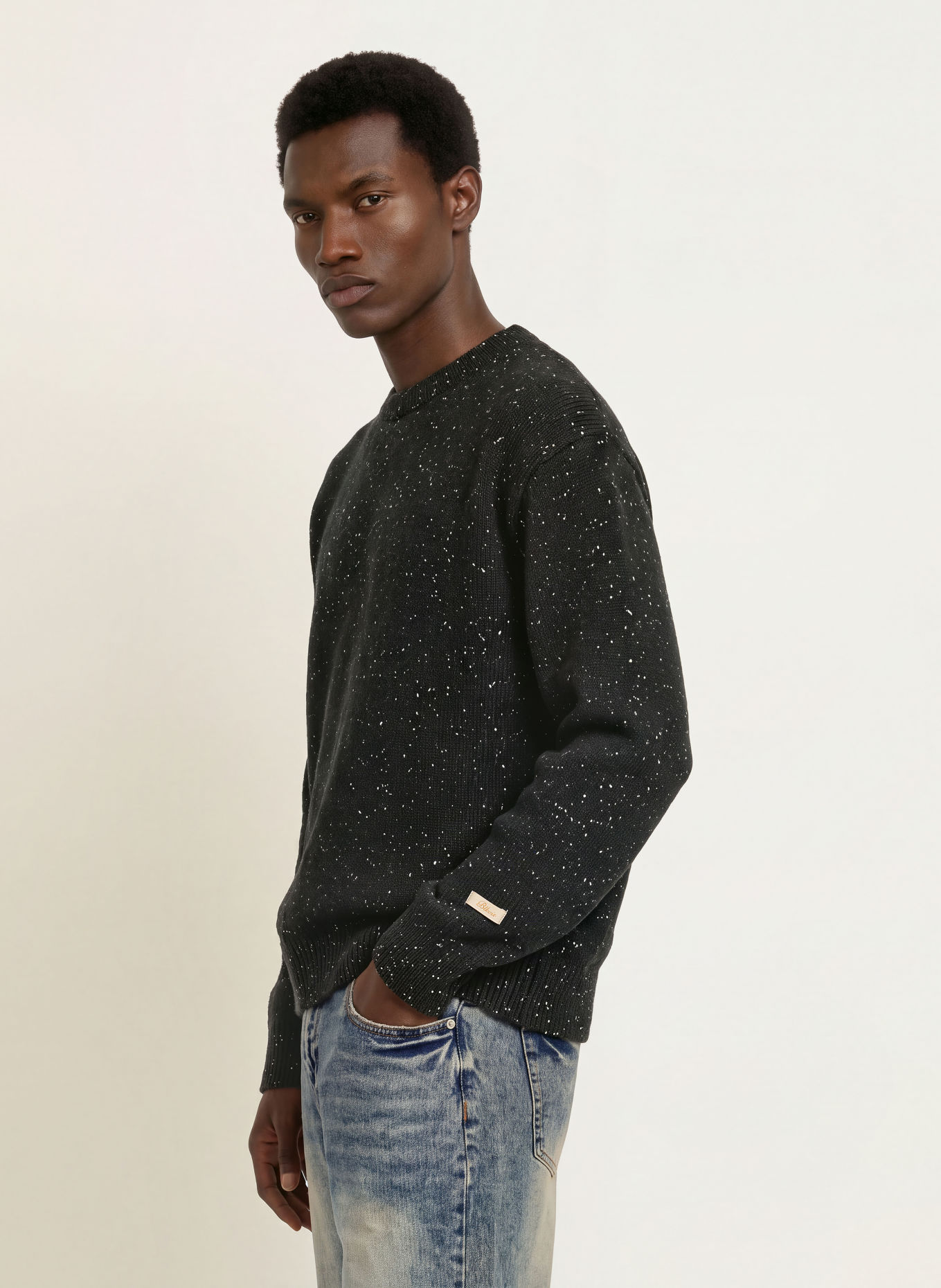 BLKVIS NEP Sweater: BLACK / WHITE