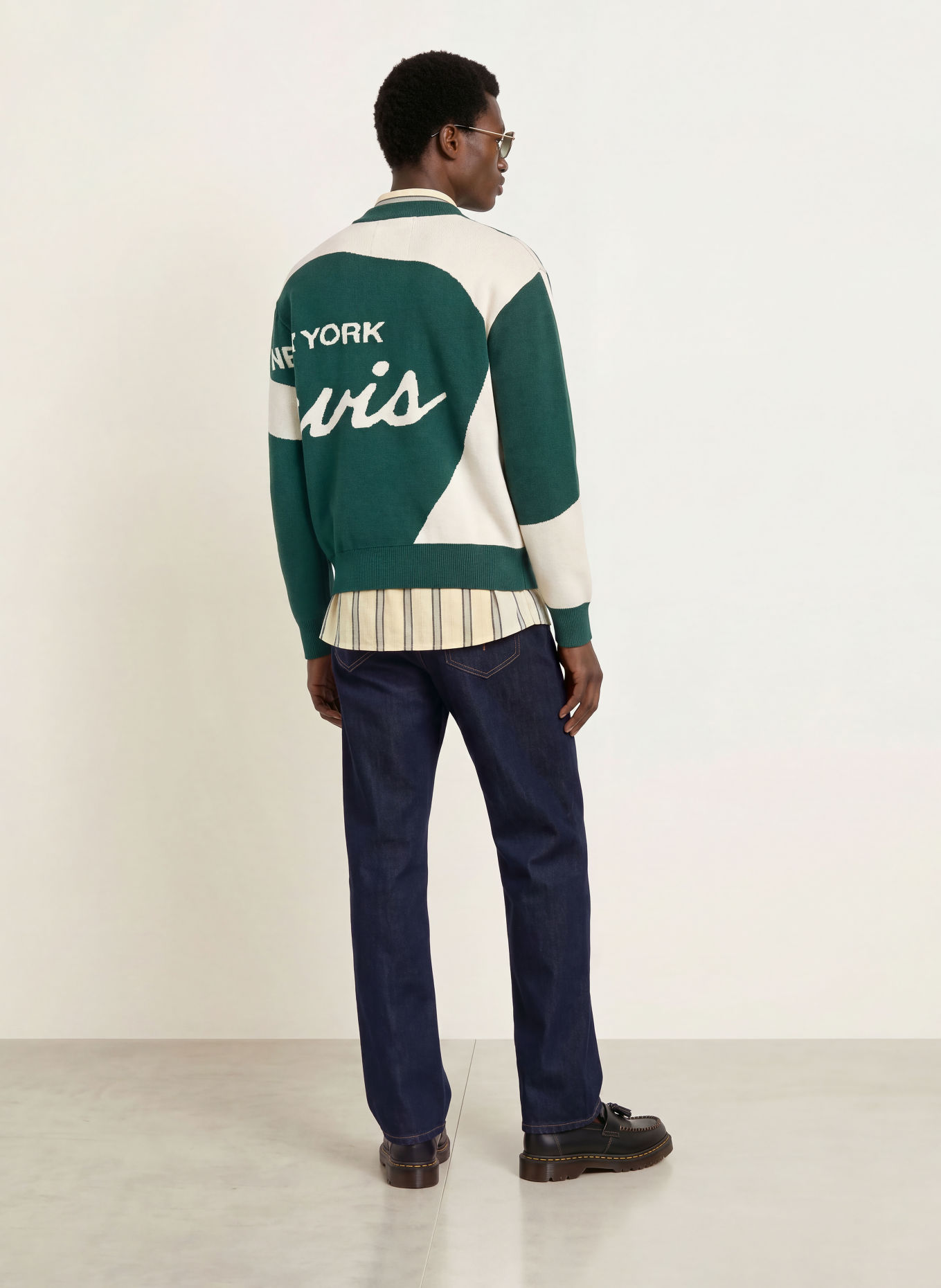BLKVIS Pullover: GRÜN / ECRU