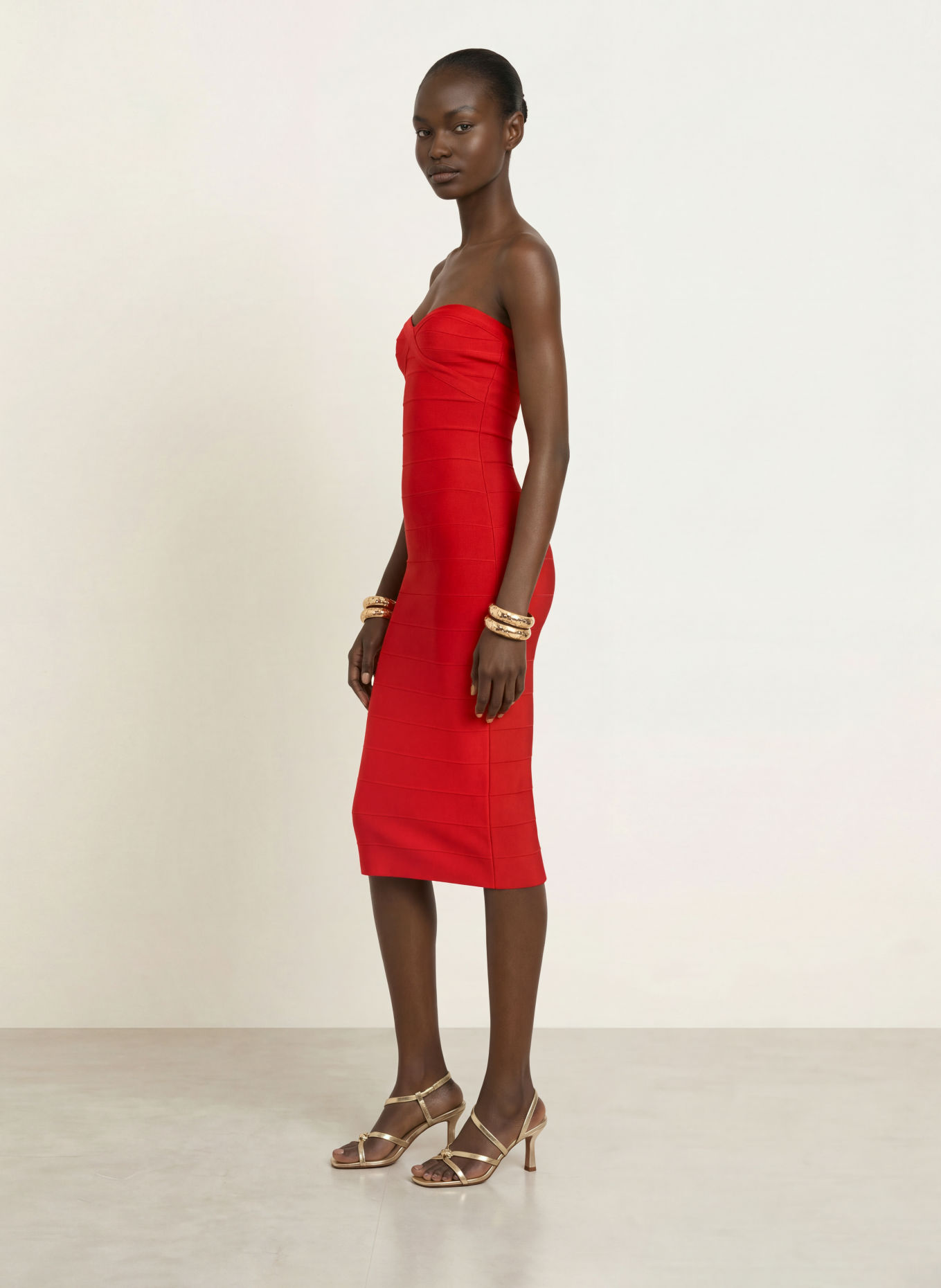 RETROFÊTE Off-Shoulder-Kleid DRUSSIE: ROT