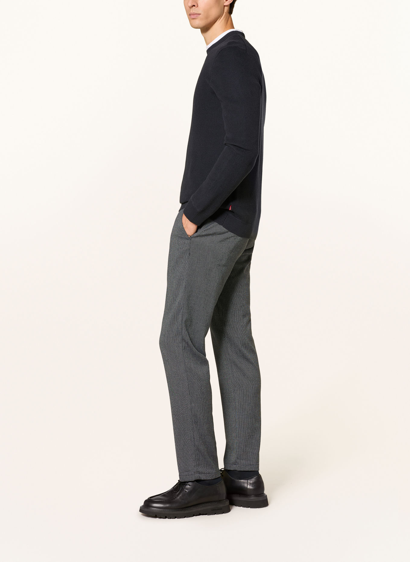 JOOP! JEANS Chino kalhoty MATTHEW Modern Fit: TMAVĚ MODRÁ / BÍLÁ