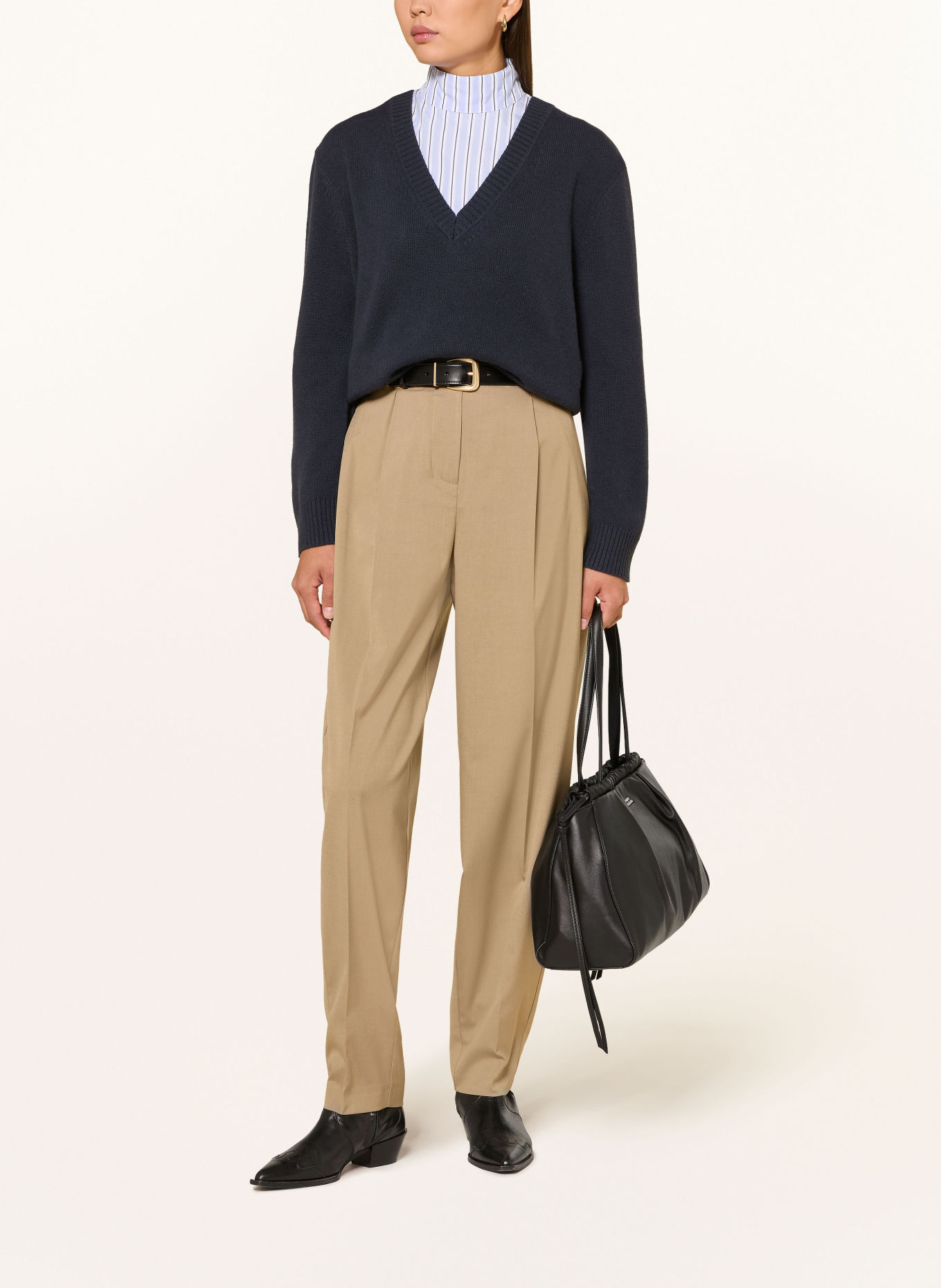 MAX & Co. Sweter LUSSO z mieszanki materiałów: GRANATOWY / JASNONIEBIESKI / BIAŁY