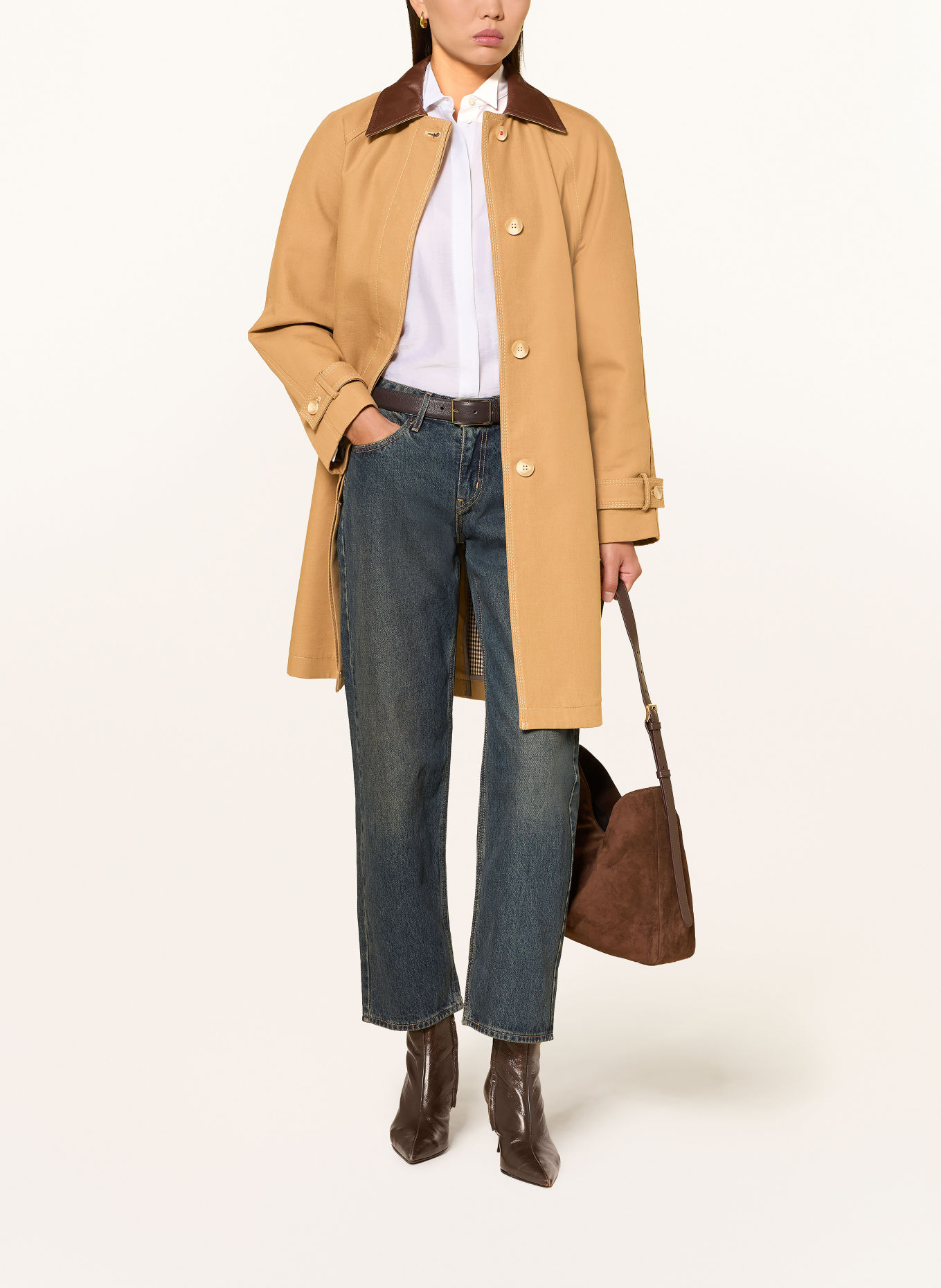 MAX & Co. Mantel PRIMO: COGNAC / MARRON FONCÉ