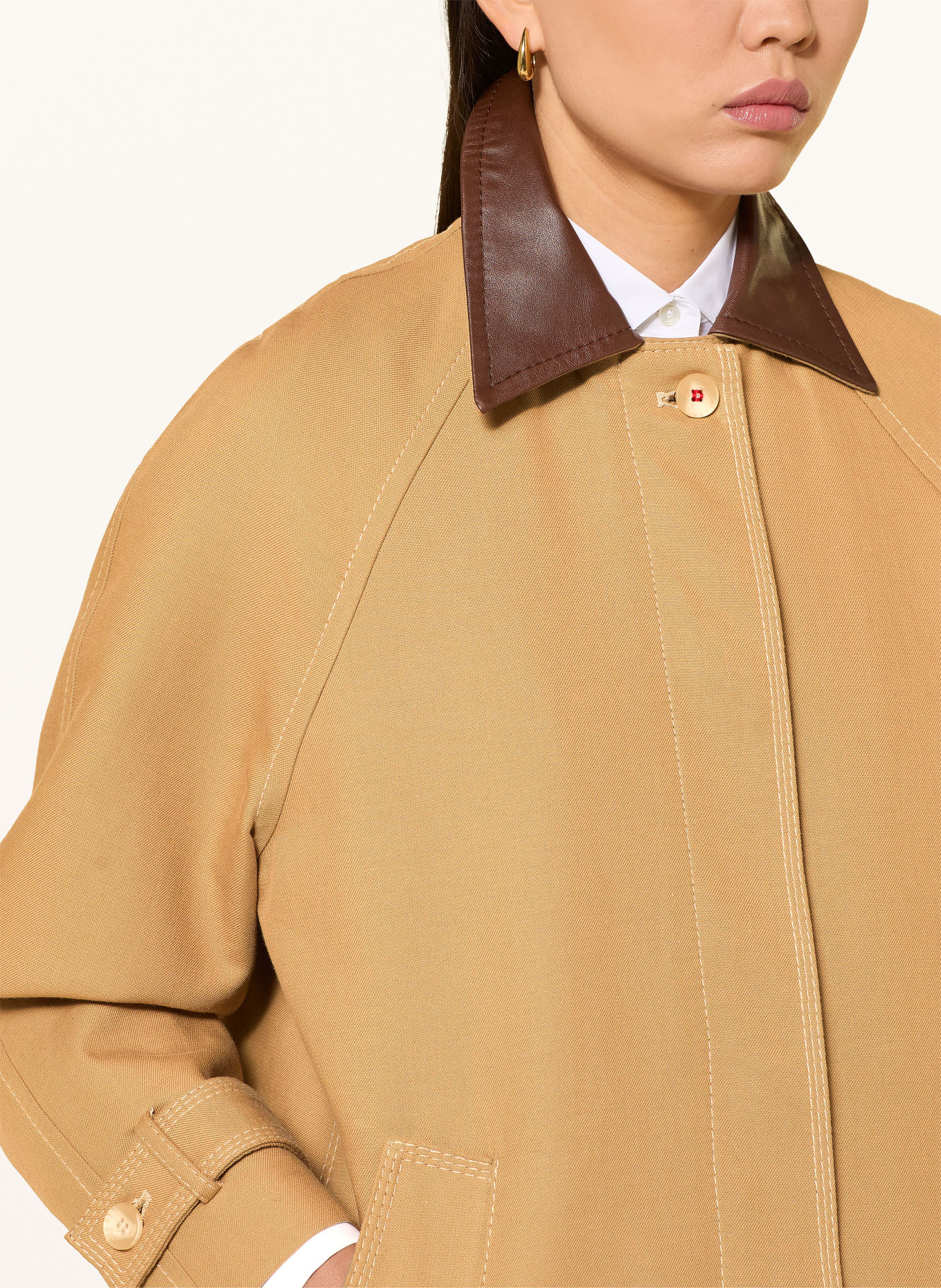 MAX & Co. Mantel PRIMO: COGNAC / MARRON FONCÉ