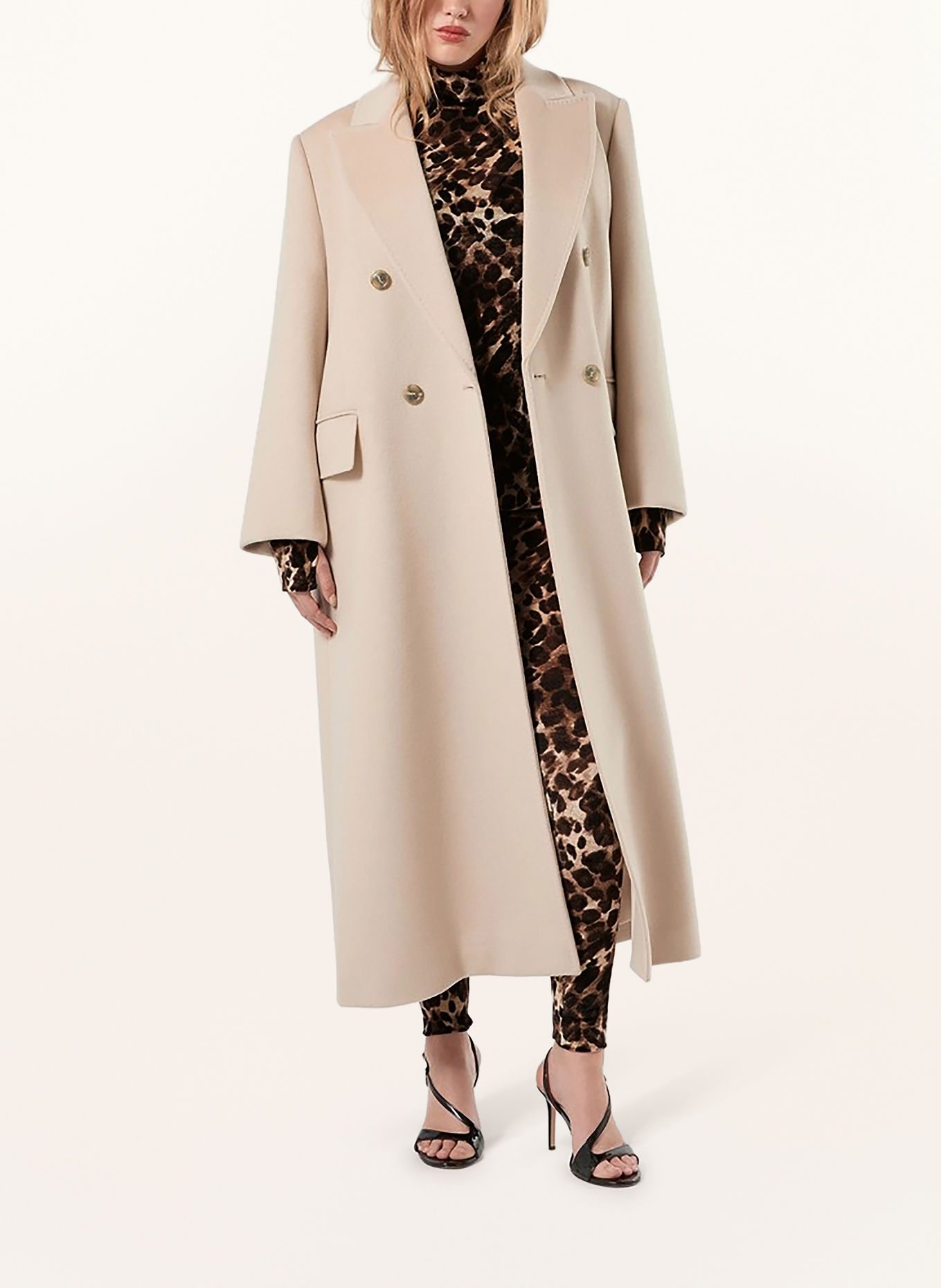 PERSONA MARINA RINALDI SAVANA Long-sleeve shirt in Velour: BROWN / BEIGE / BLACK