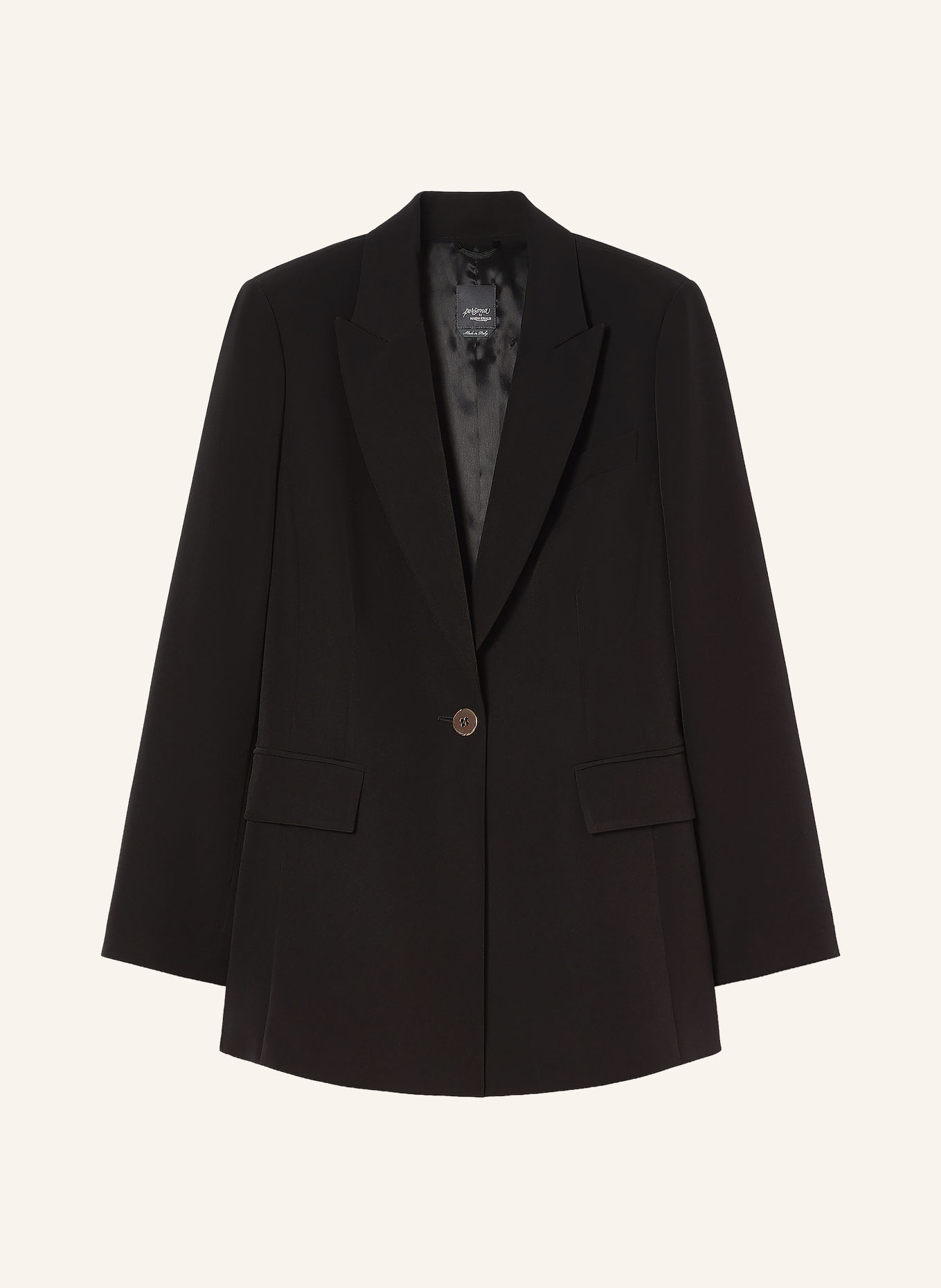PERSONA MARINA RINALDI Long blazer PMRMATERIA: BLACK