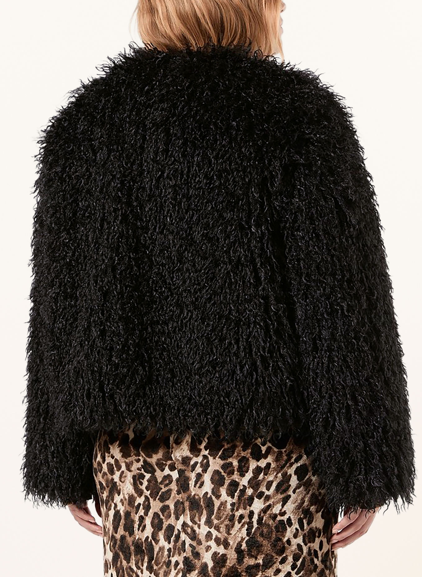 PERSONA MARINA RINALDI Faux Fur Jacket: BLACK