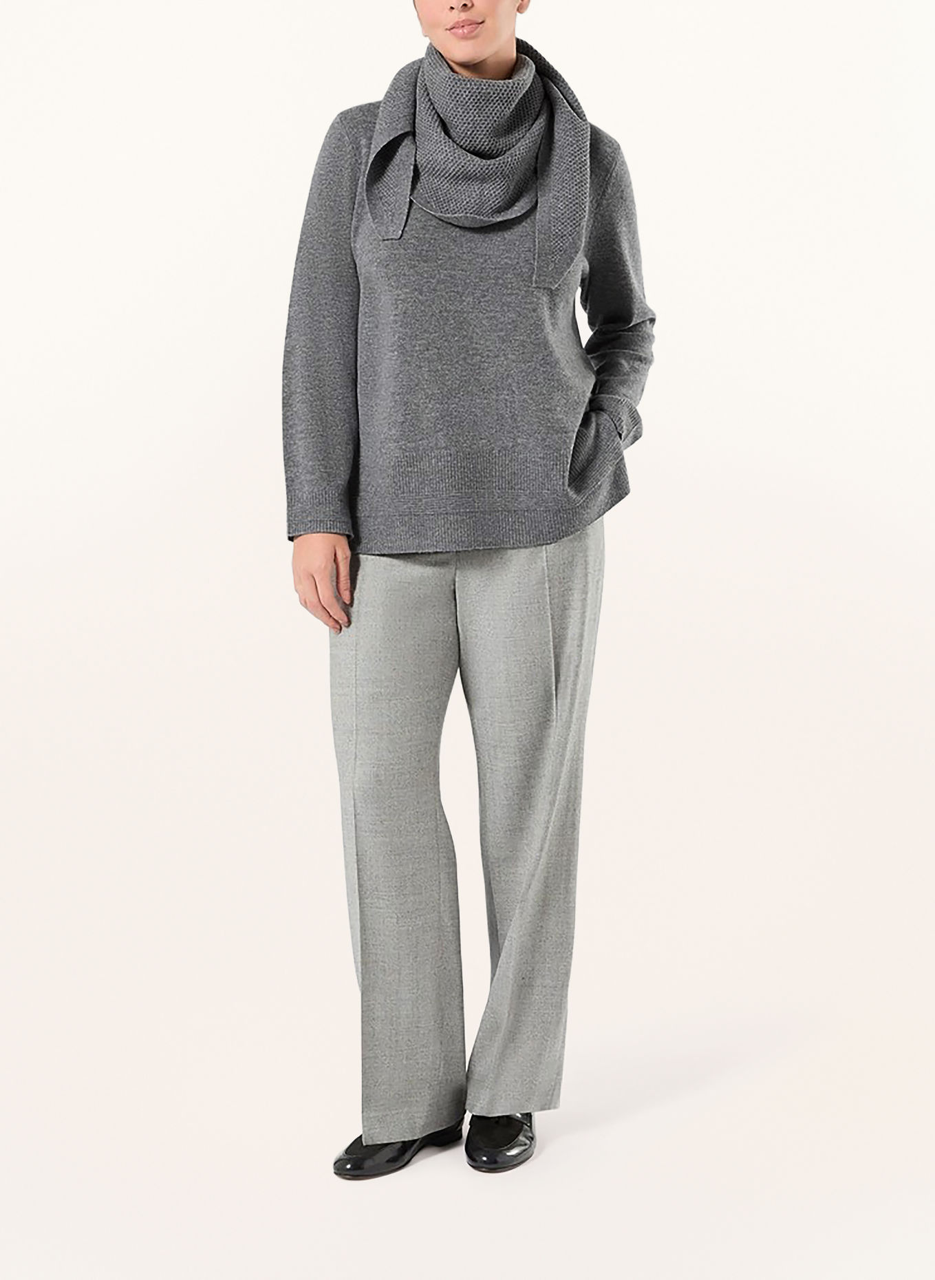 MARINA RINALDI CADMIO Cashmere Sweater: GRAY