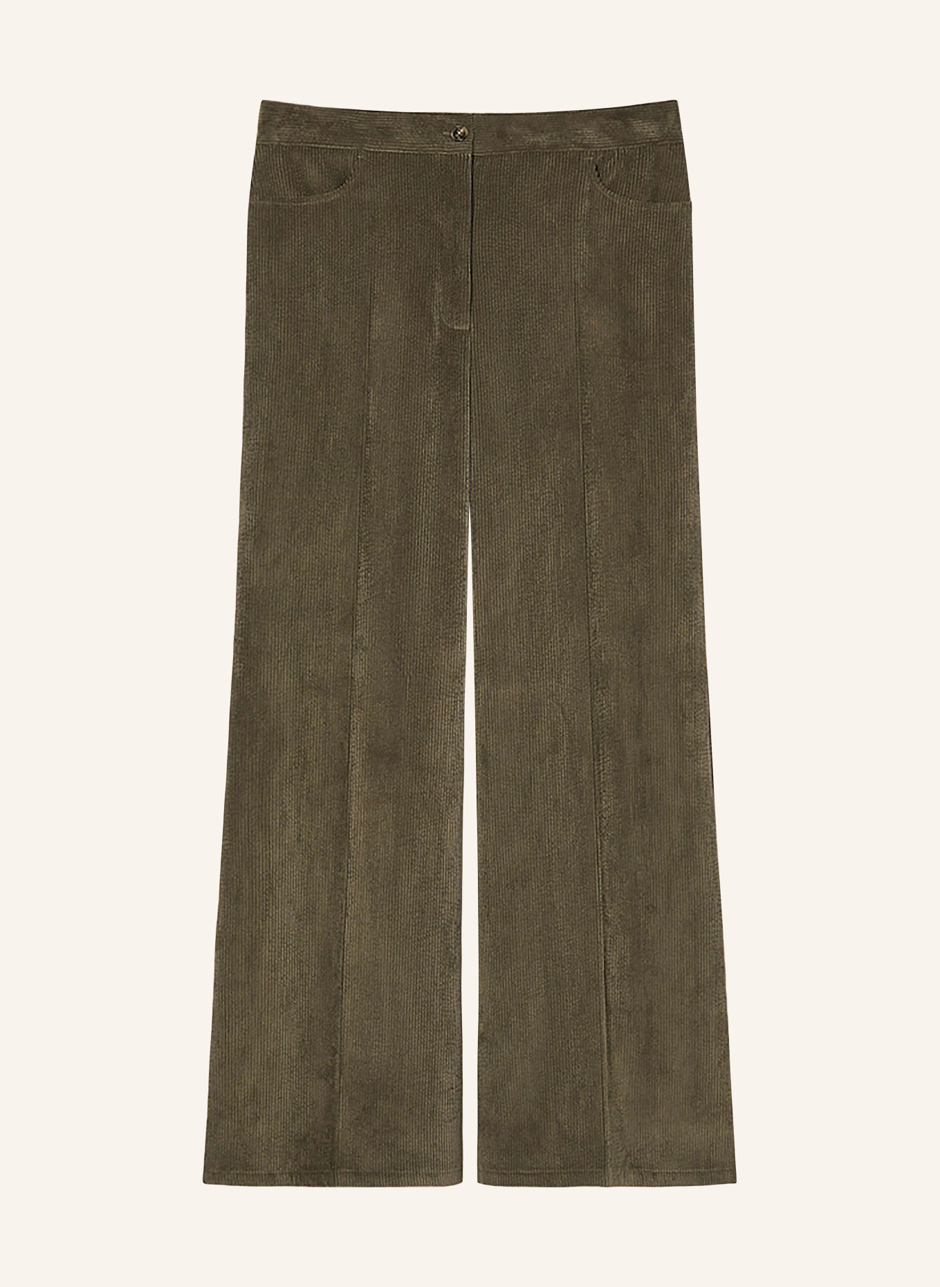 MARINA RINALDI Marlene-broek CADMIO van corduroy: OLIJF