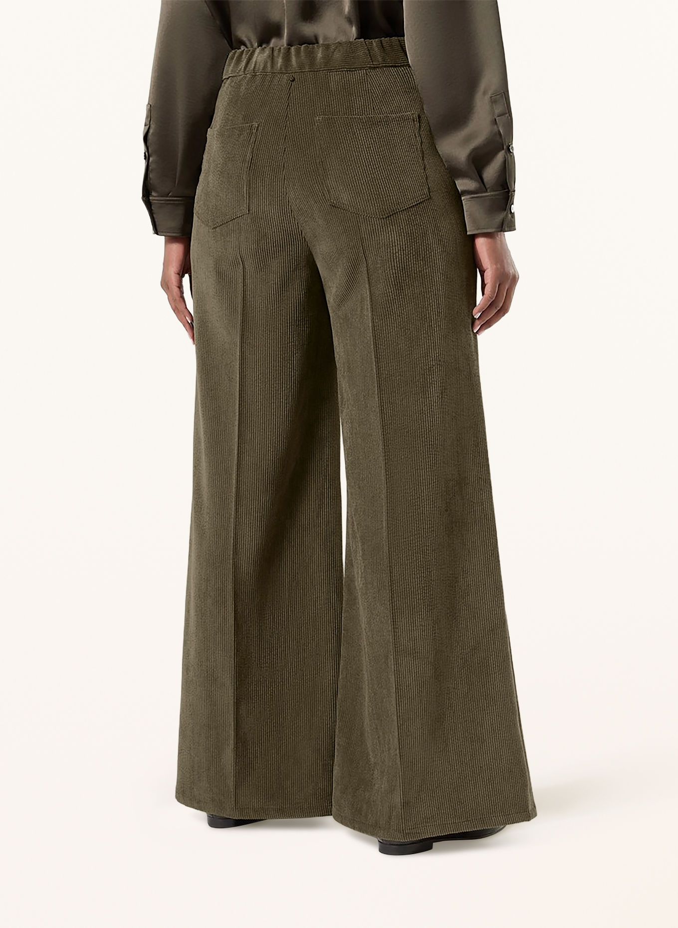 MARINA RINALDI Marlene-broek CADMIO van corduroy: OLIJF