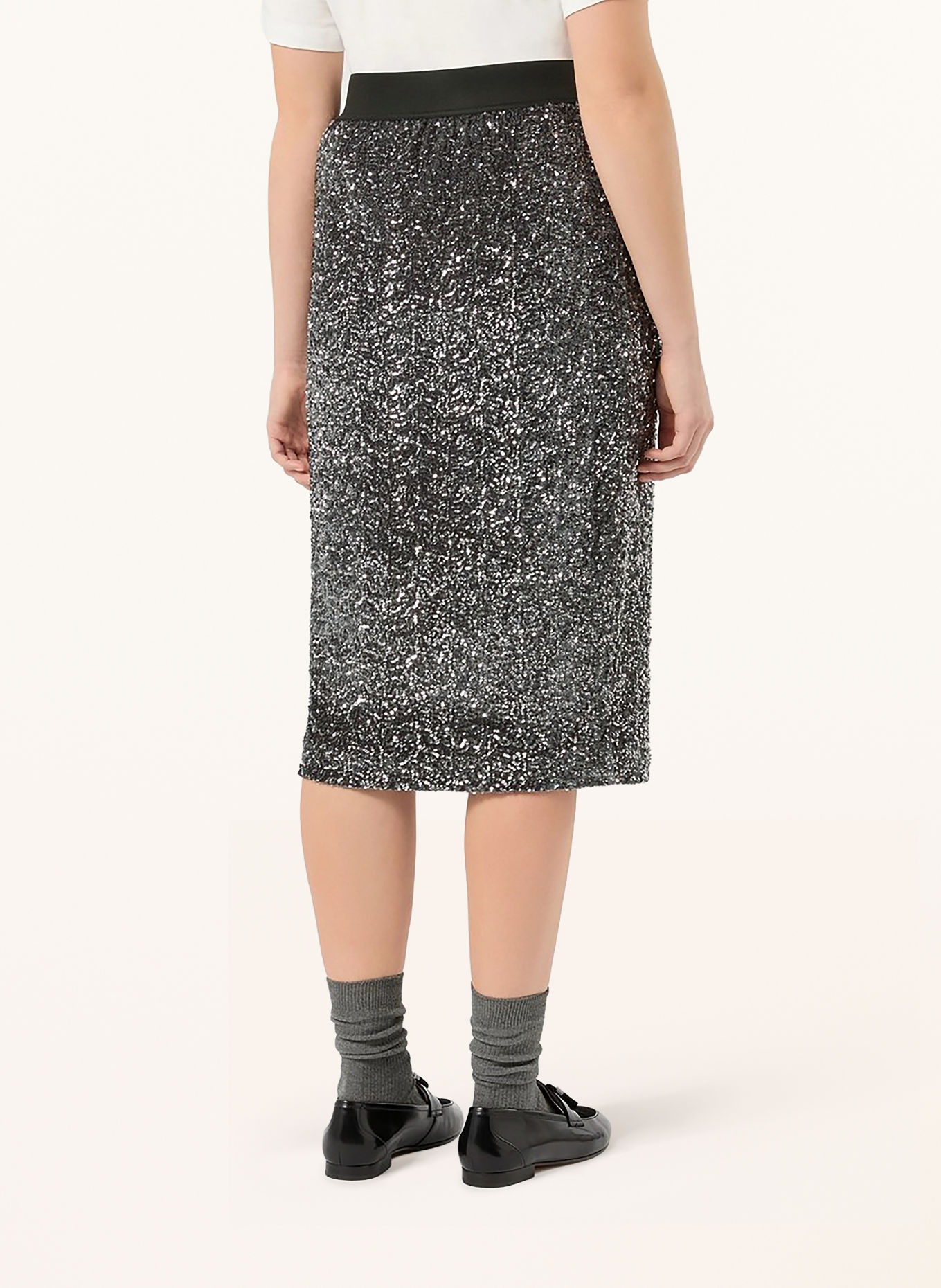 PERSONA MARINA RINALDI NNWBIG Skirt with Sequins: DARK GRAY