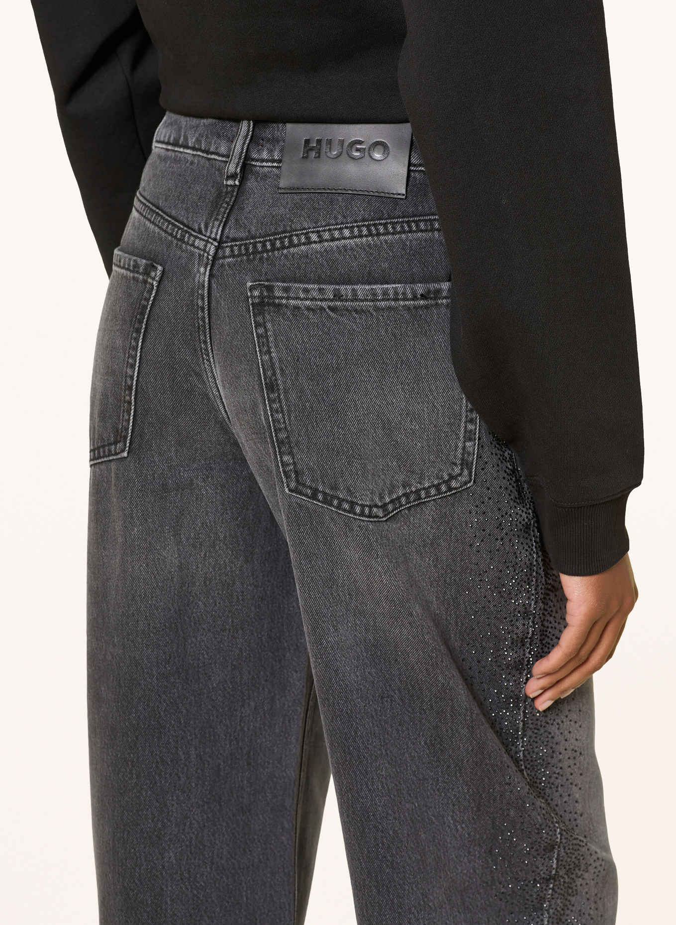 HUGO Jean barrel GIMINE avec strass: 040 SILVER