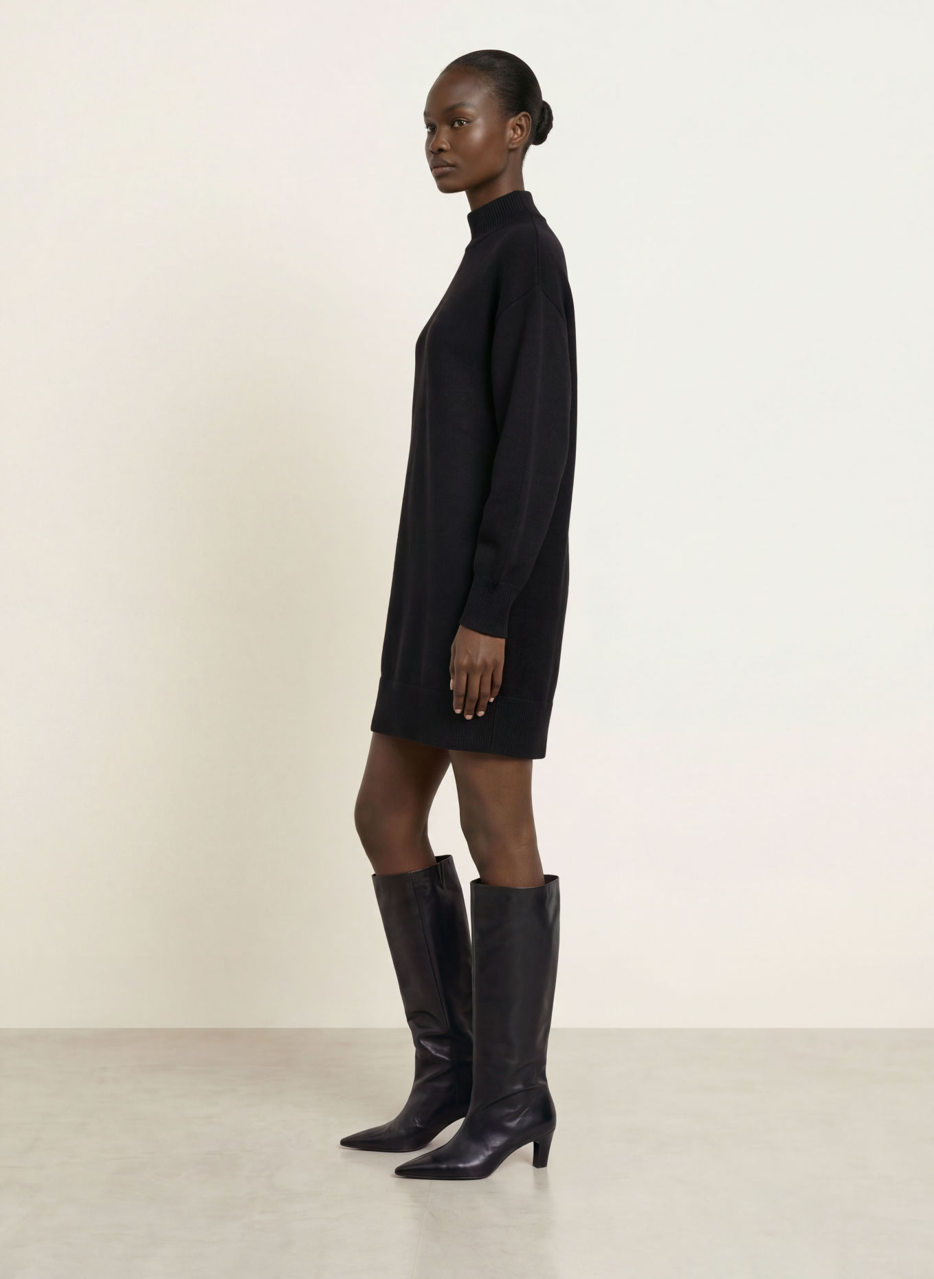 HUGO SORELLENY Knit Dress: BLACK