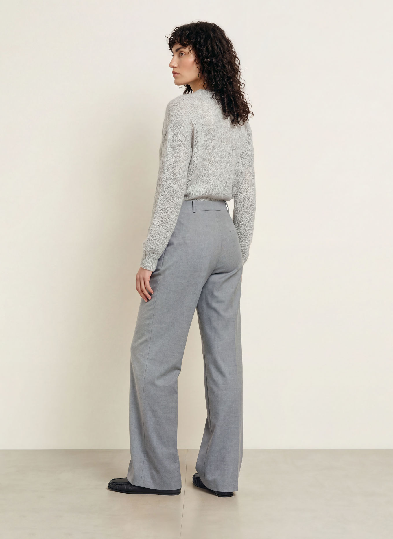 HUGO Pantalon palazzo HASMINA: GRIS