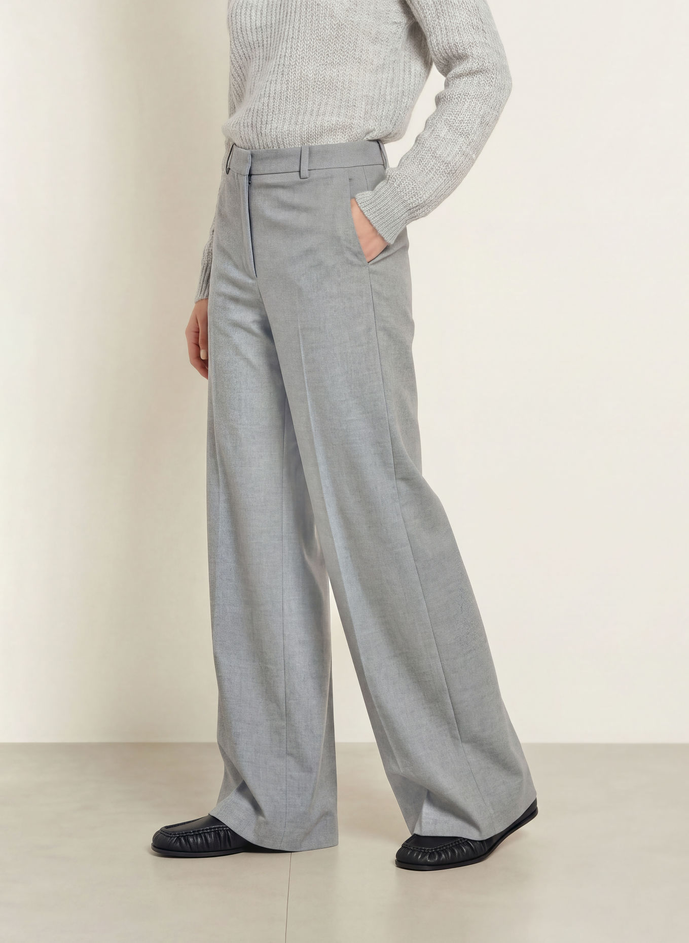 HUGO Pantalon palazzo HASMINA: GRIS