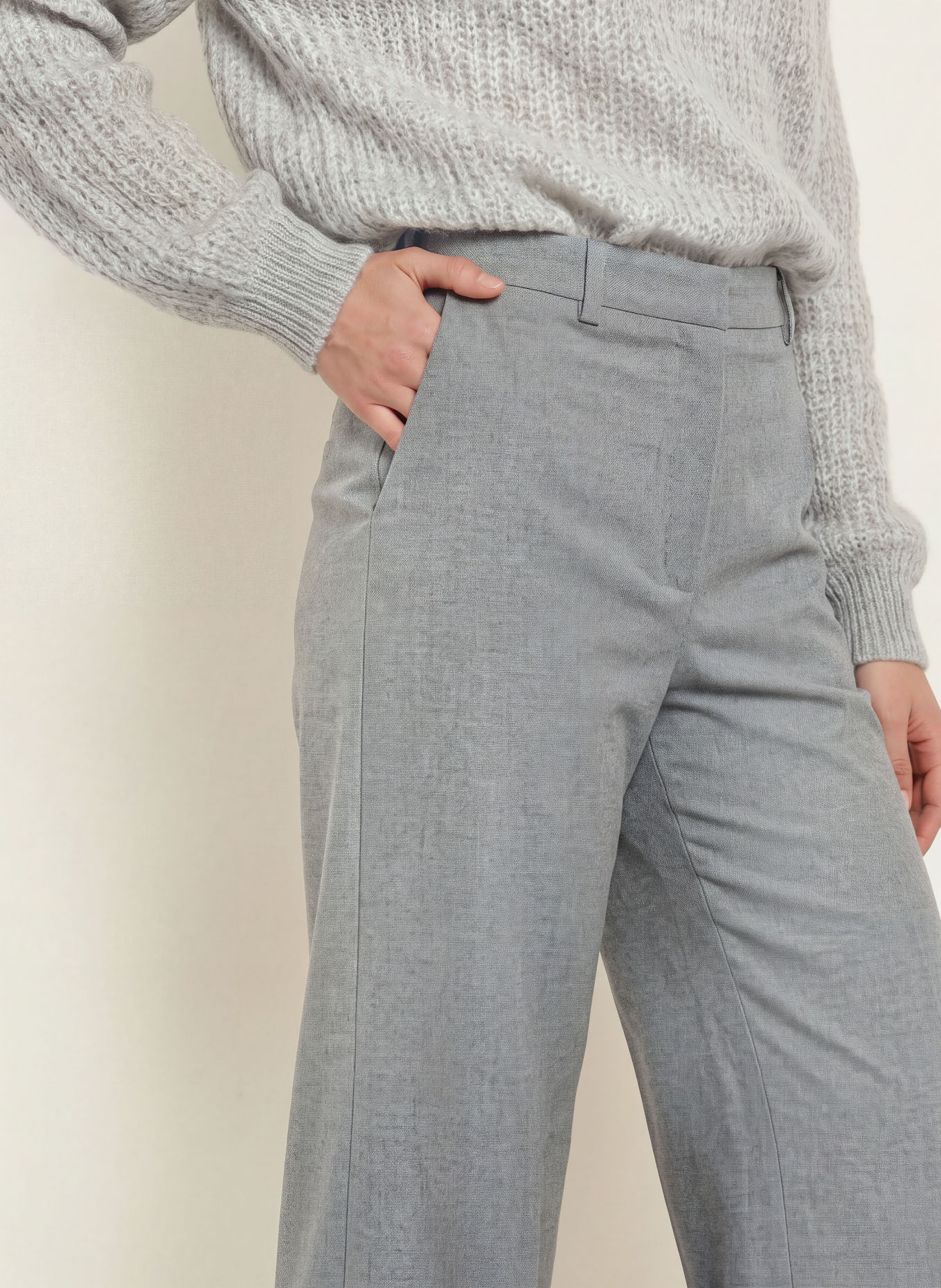 HUGO Pantalon palazzo HASMINA: GRIS