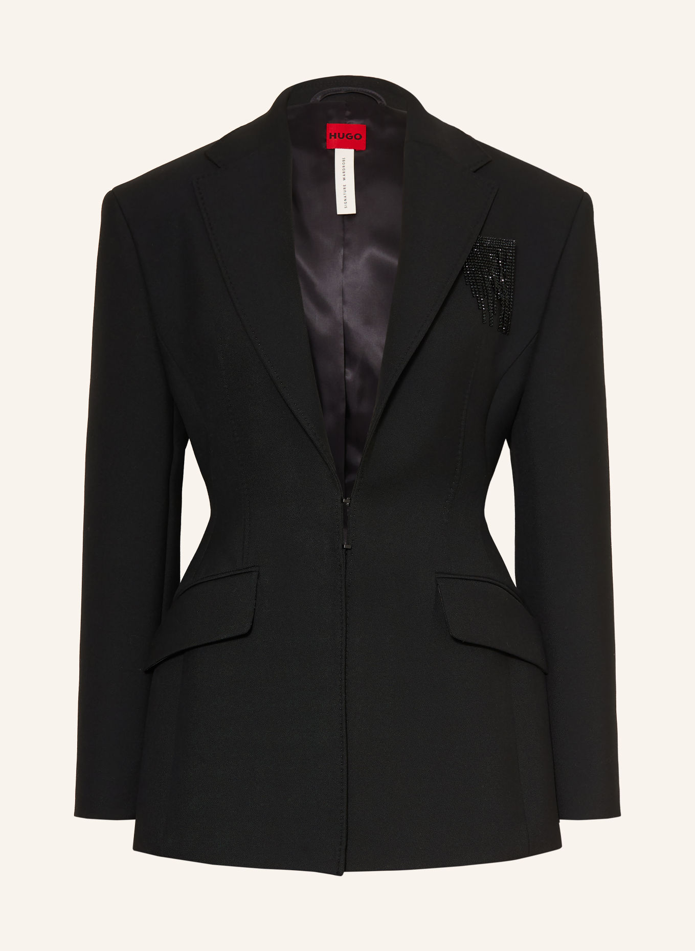 HUGO Blazer AMARILLE mit Schmucksteinen: SCHWARZ