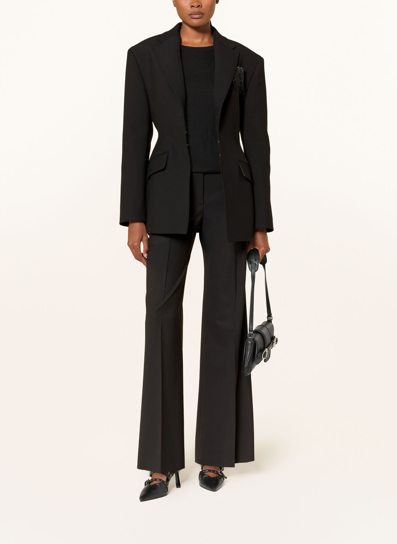 HUGO Blazer AMARILLE mit Schmucksteinen: SCHWARZ