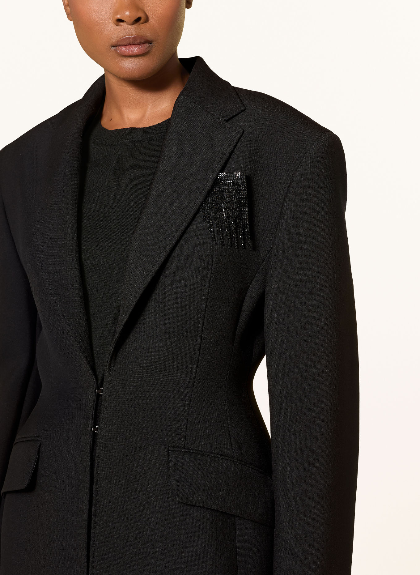 HUGO Blazer AMARILLE mit Schmucksteinen: SCHWARZ