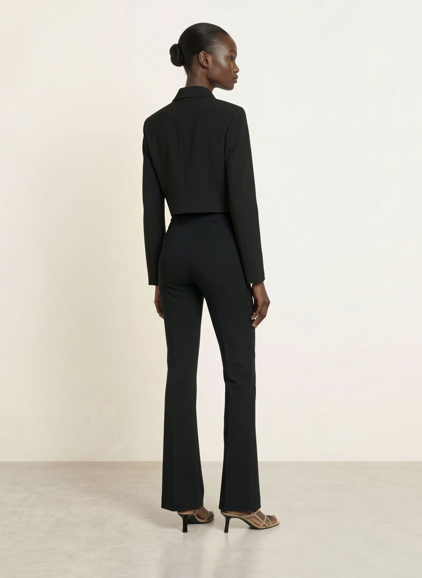 HUGO Bootcut broek HIMIMA: ZWART