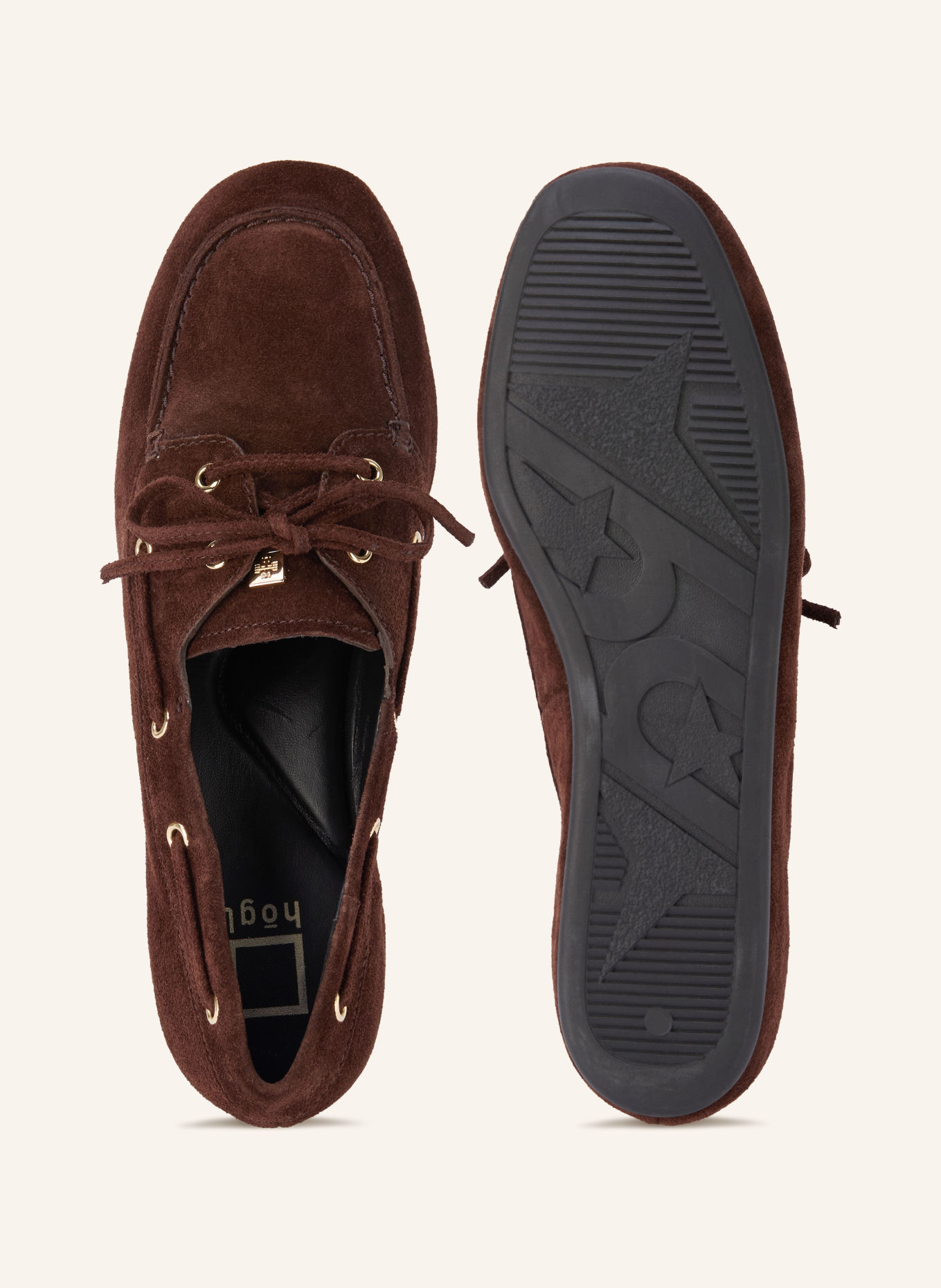 Högl Bootschoenen: MARRON FONCÉ / GOUD