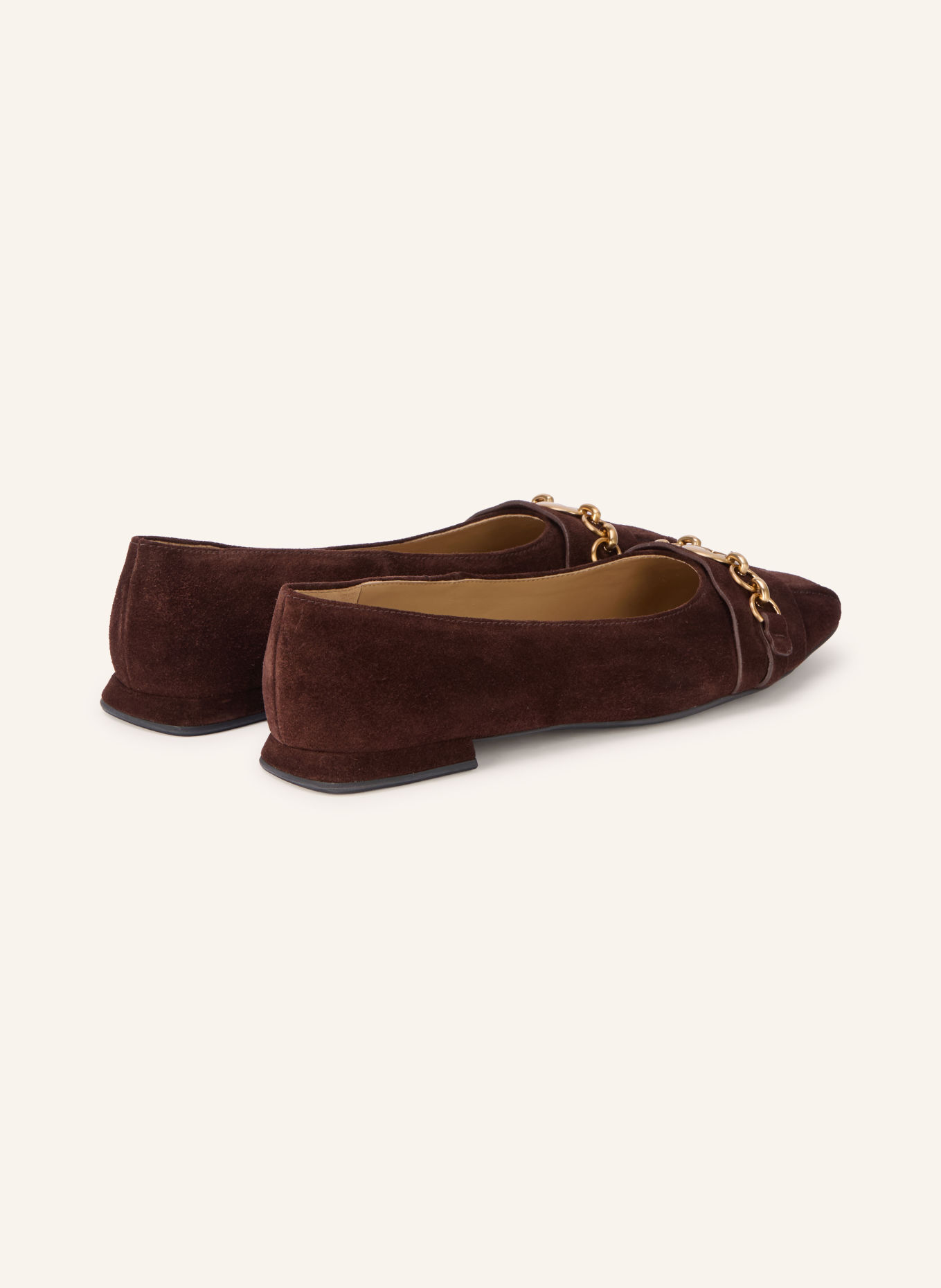 Högl Ballerinas: DARK BROWN / GOLD