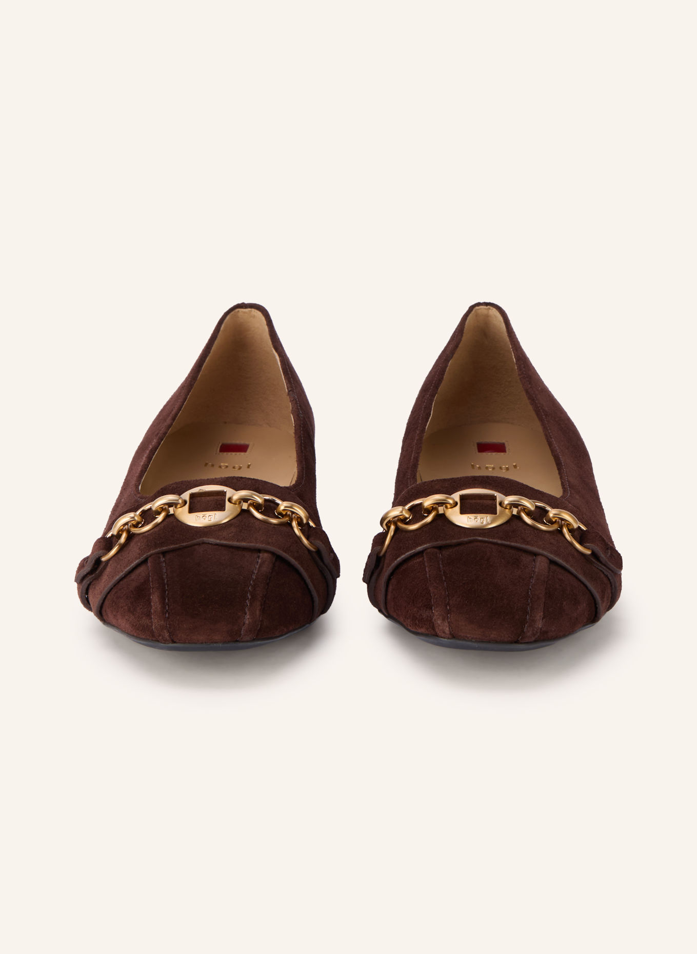 Högl Ballerinas: DARK BROWN / GOLD