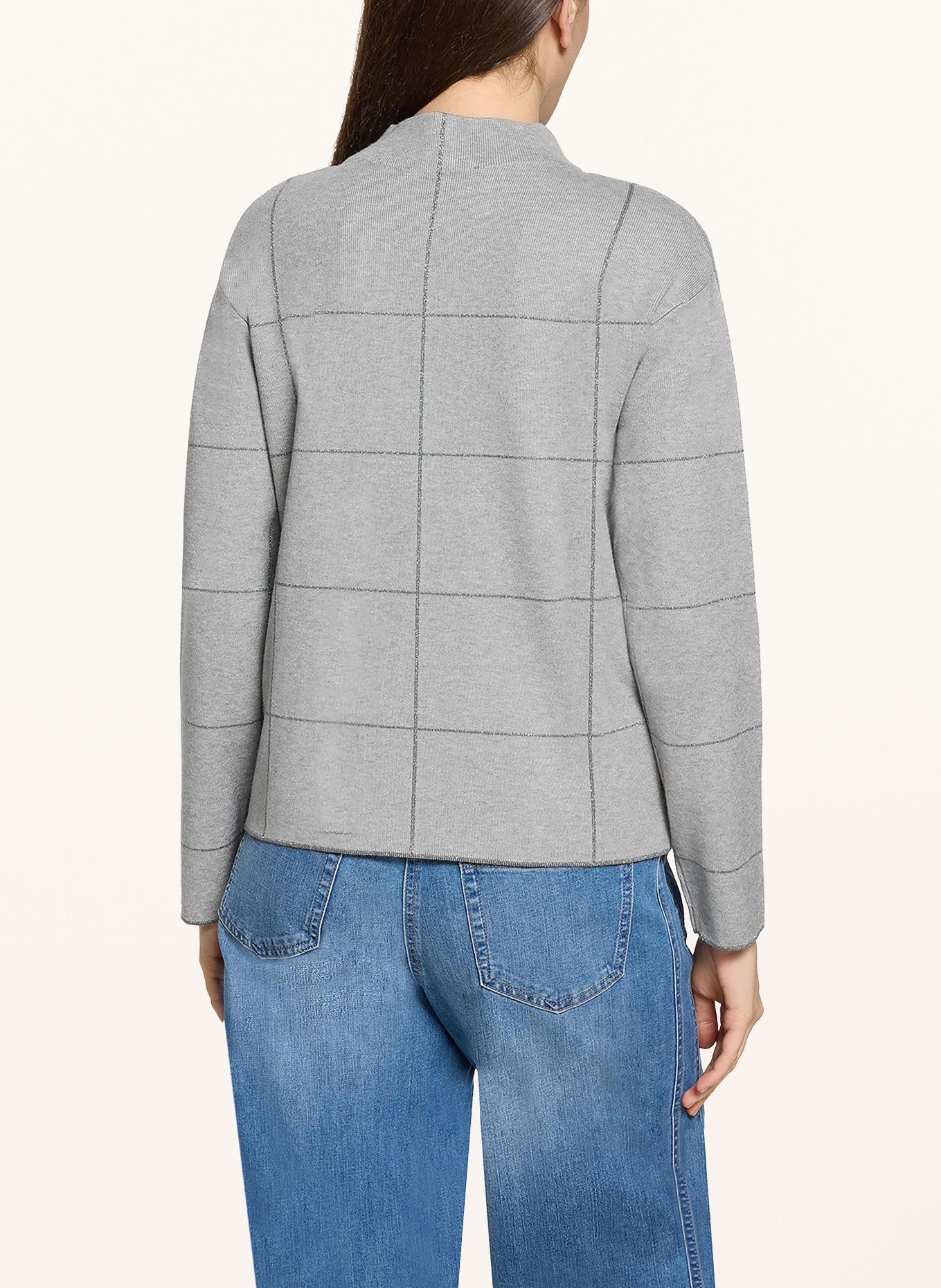 Betty Barclay Sweater with glitter yarn: GRAY / PLATINUM