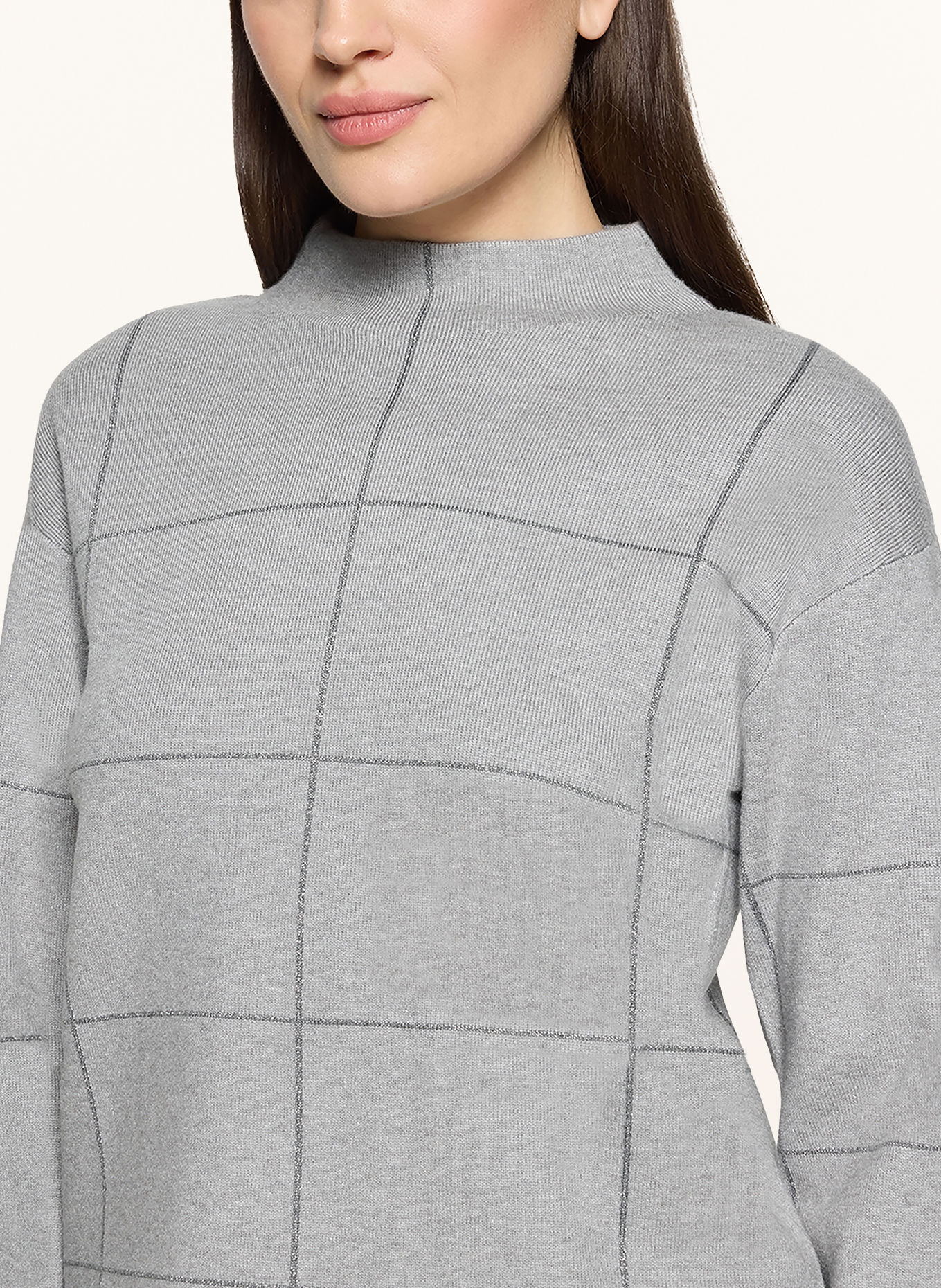 Betty Barclay Sweater with glitter yarn: GRAY / PLATINUM