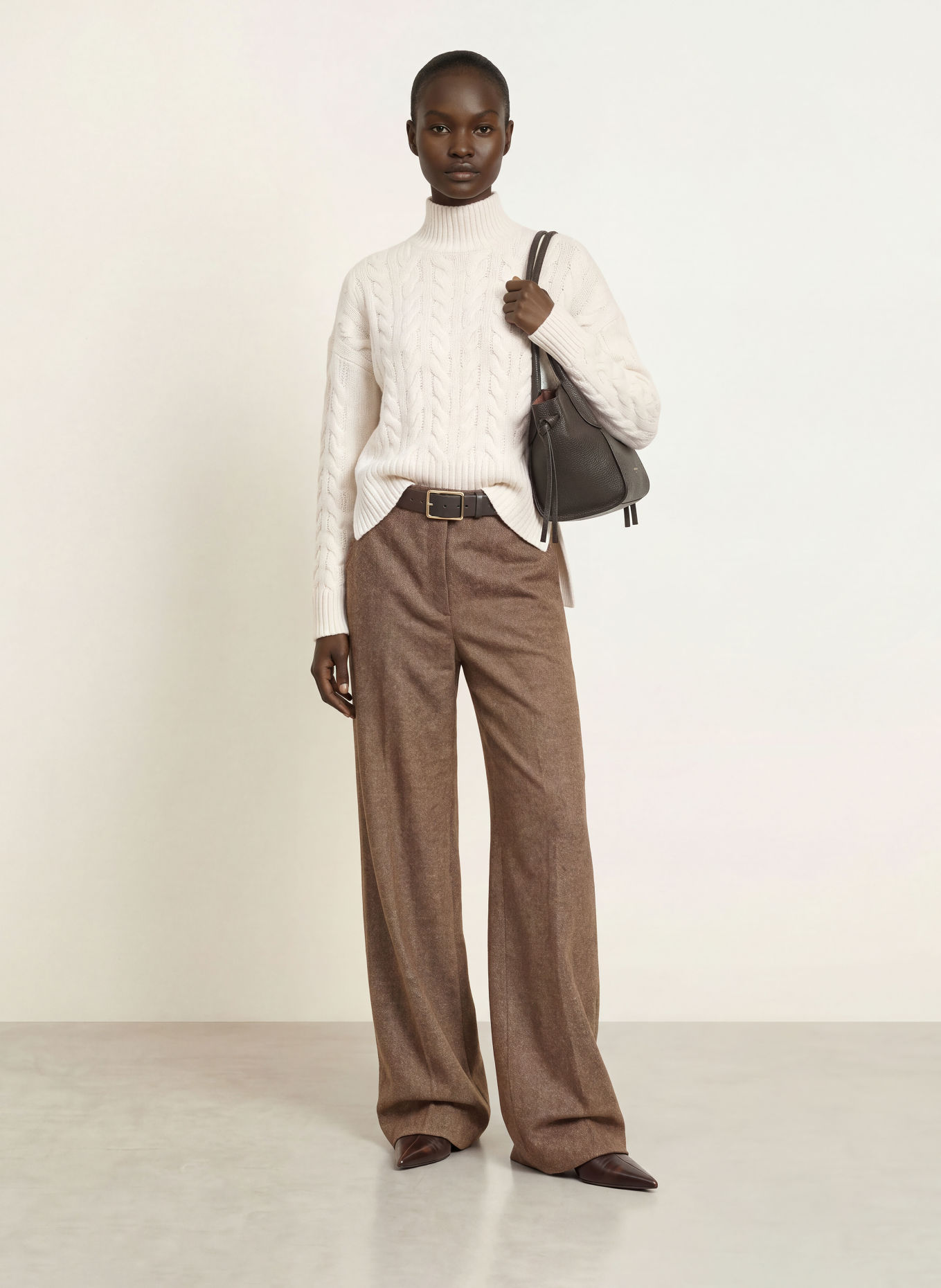 Max Mara STUDIO Marlenehose GIOIA: BRAUN / WEISS