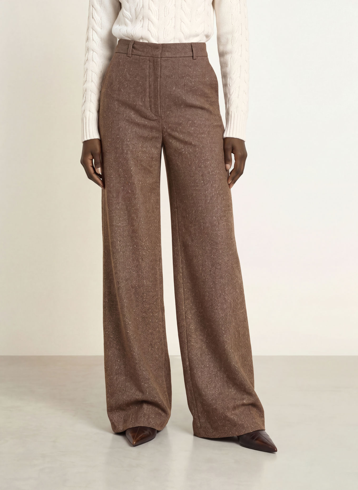 Max Mara STUDIO Marlenehose GIOIA: BRAUN / WEISS
