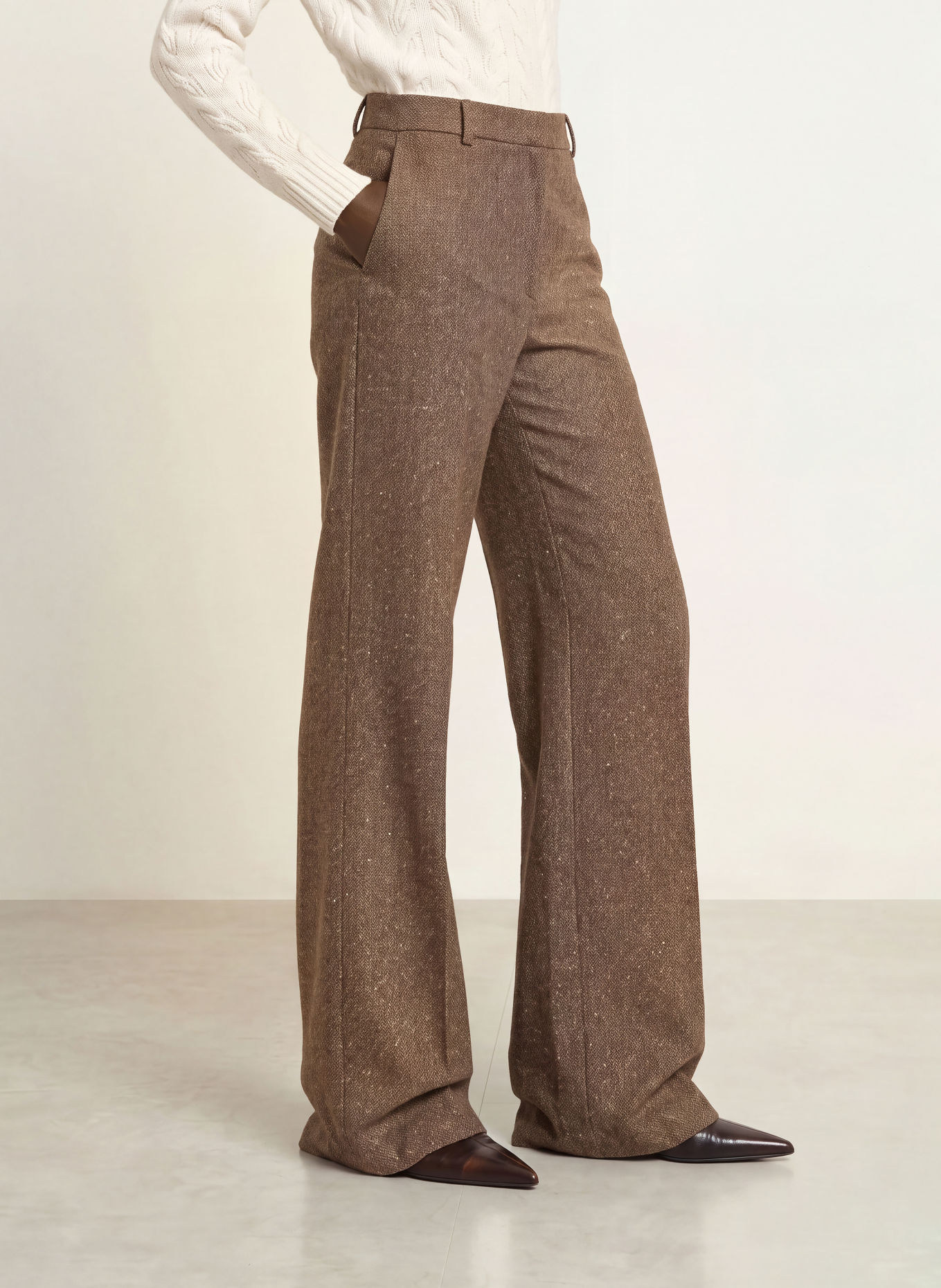 Max Mara STUDIO Marlenehose GIOIA: BRAUN / WEISS