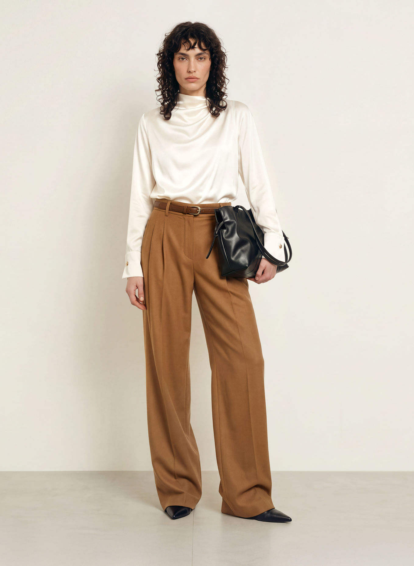 Max Mara STUDIO Chemisier QUINTO avec de la soie: CRÈME