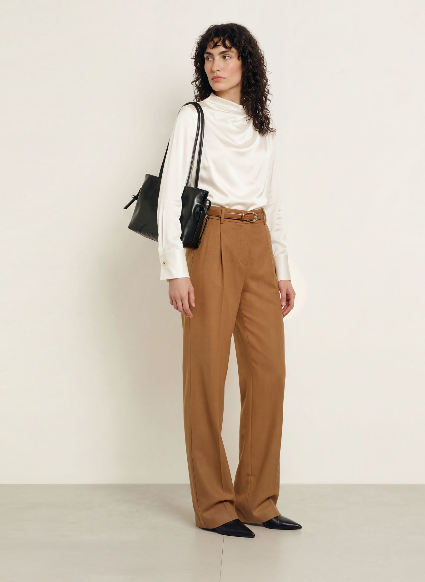 Max Mara STUDIO Chemisier QUINTO avec de la soie: CRÈME