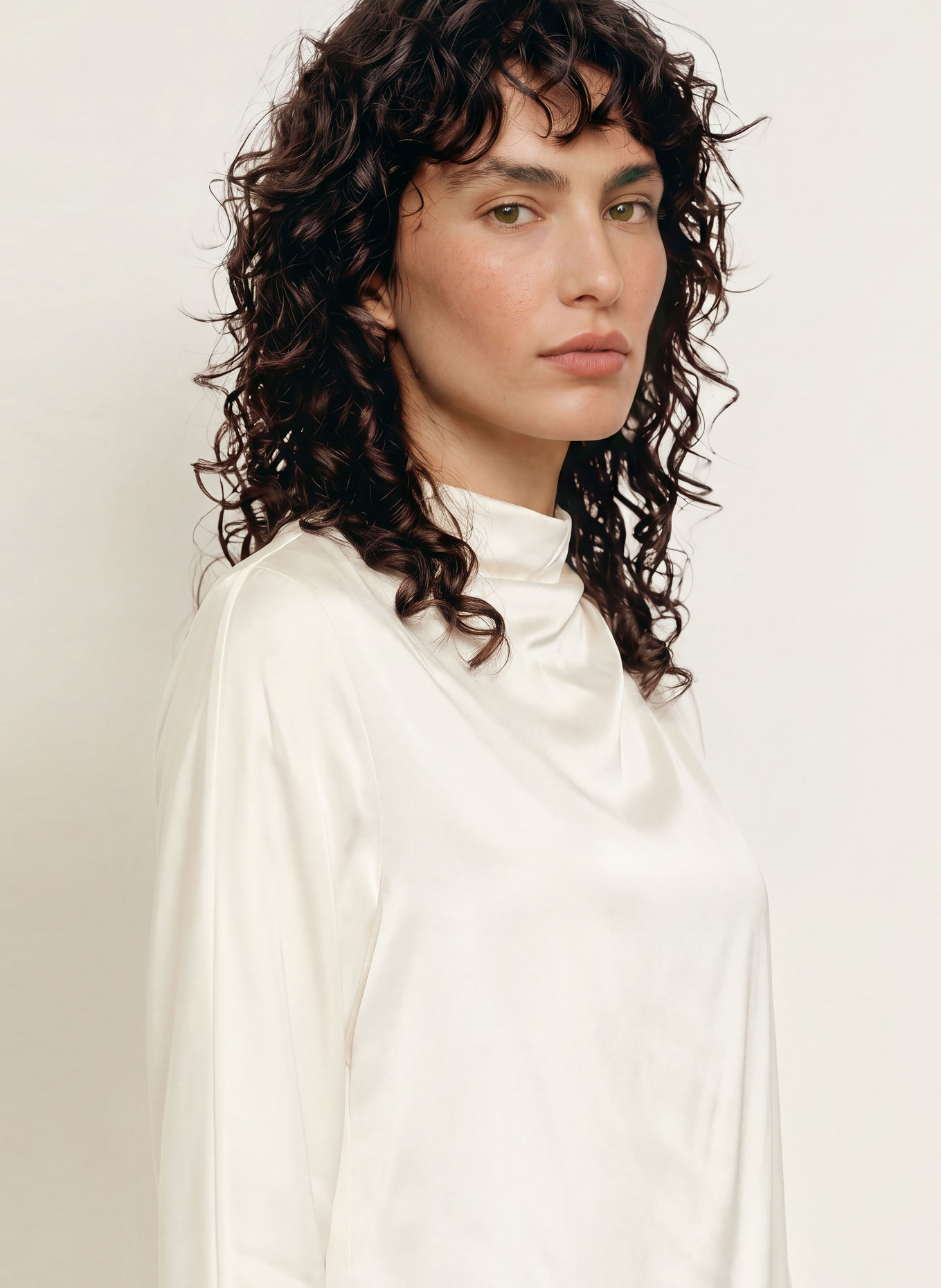 Max Mara STUDIO Chemisier QUINTO avec de la soie: CRÈME