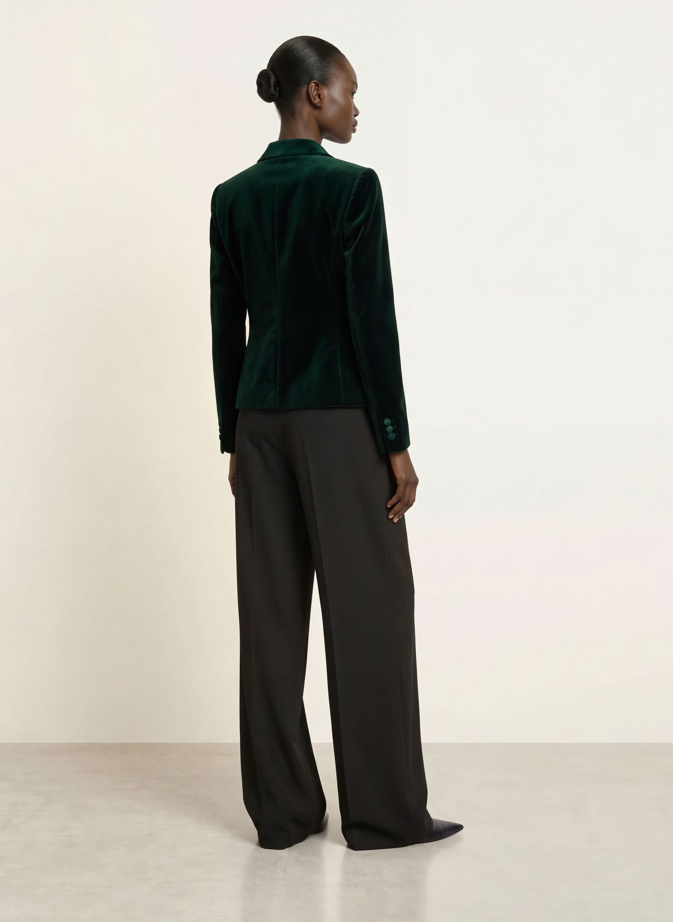 Max Mara STUDIO Blazer en velours FILANTE: GROEN